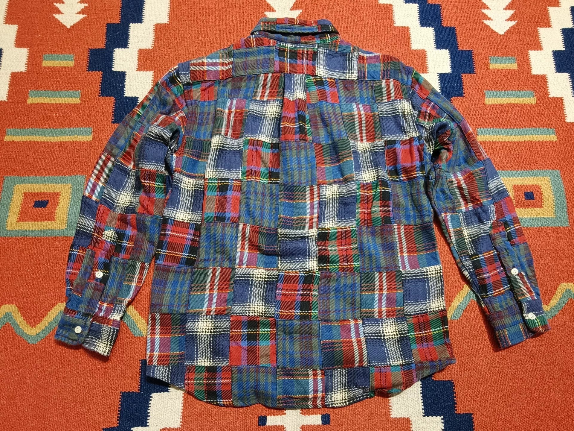 Ralph Lauren Patchwork Flannel Shirt — detail