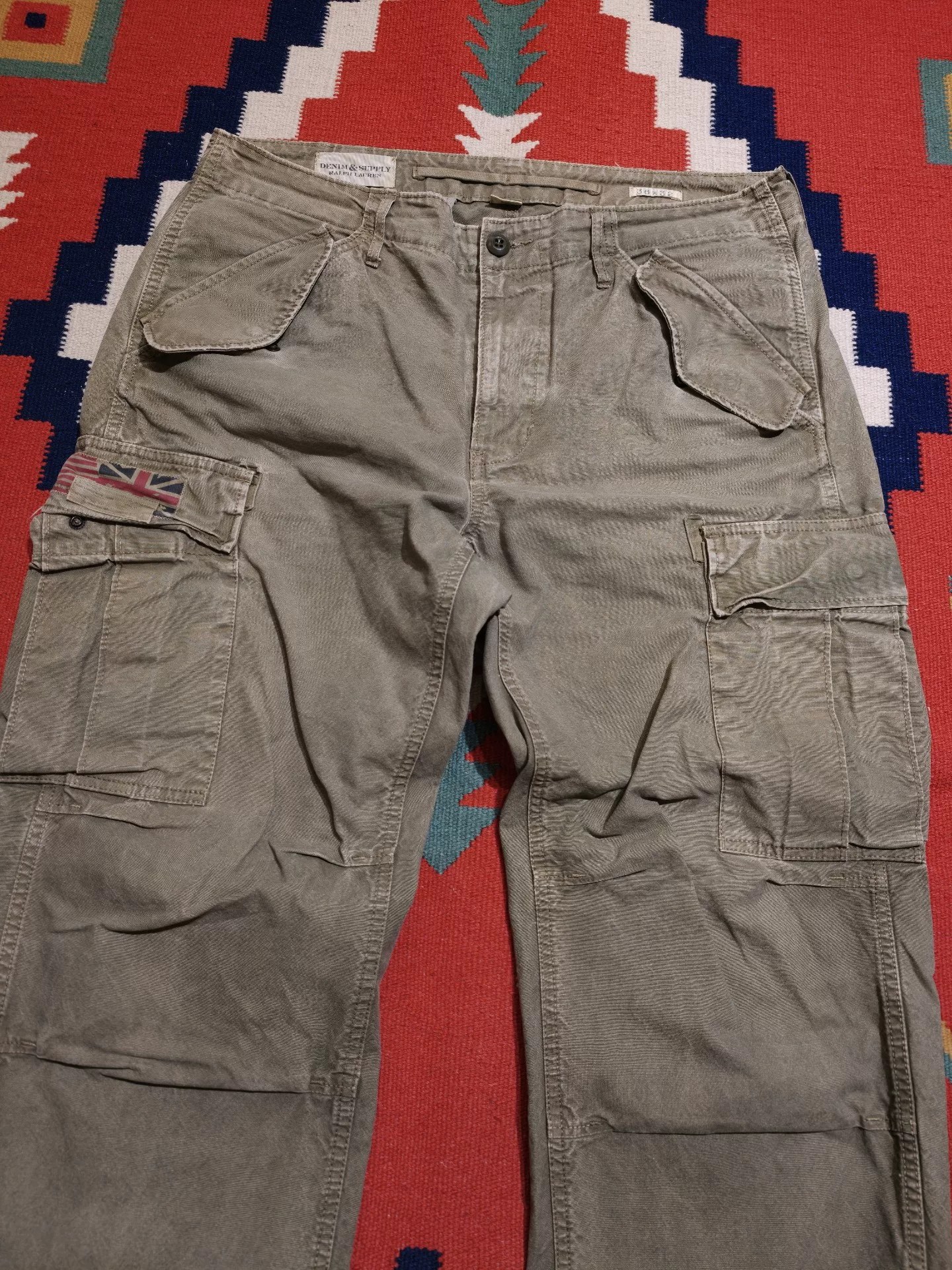 Polo Ralph Lauren Army Green Cargo Pants — front