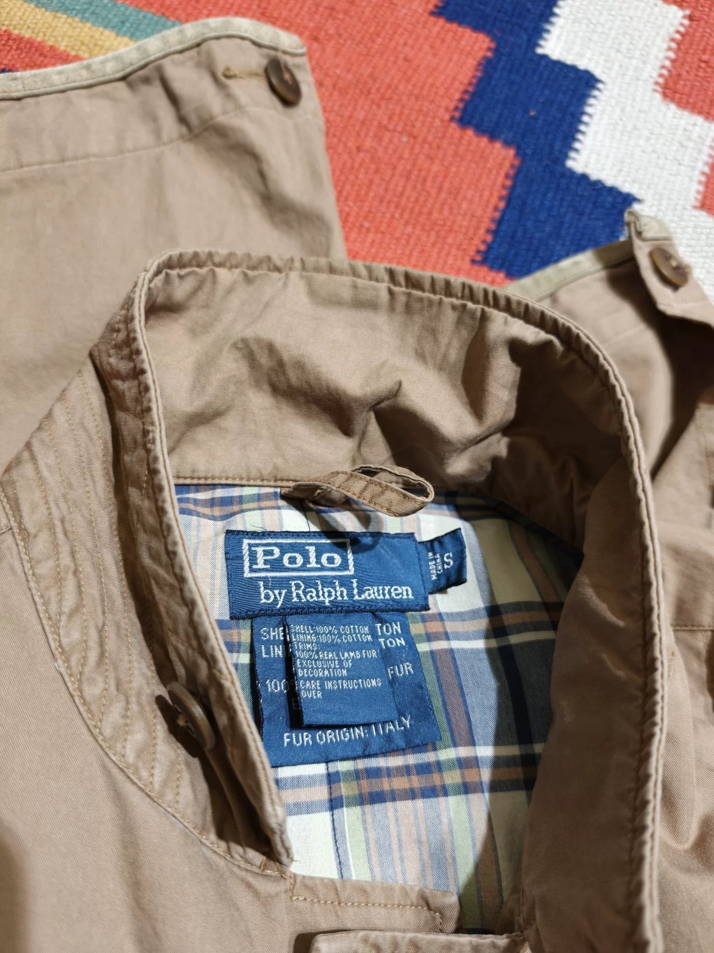 Polo Ralph Lauren Tan Utility Jacket — detail