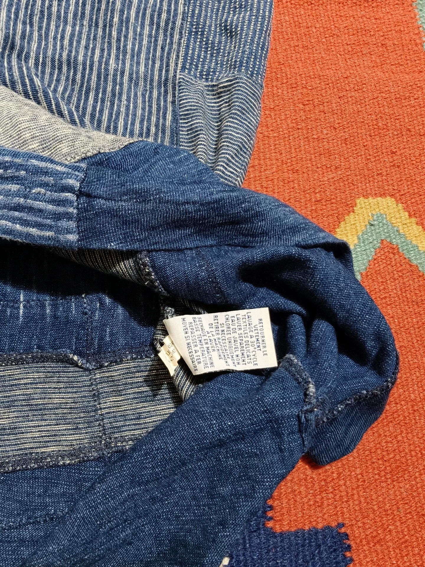 Polo Ralph Lauren Blue Patchwork T-Shirt — label