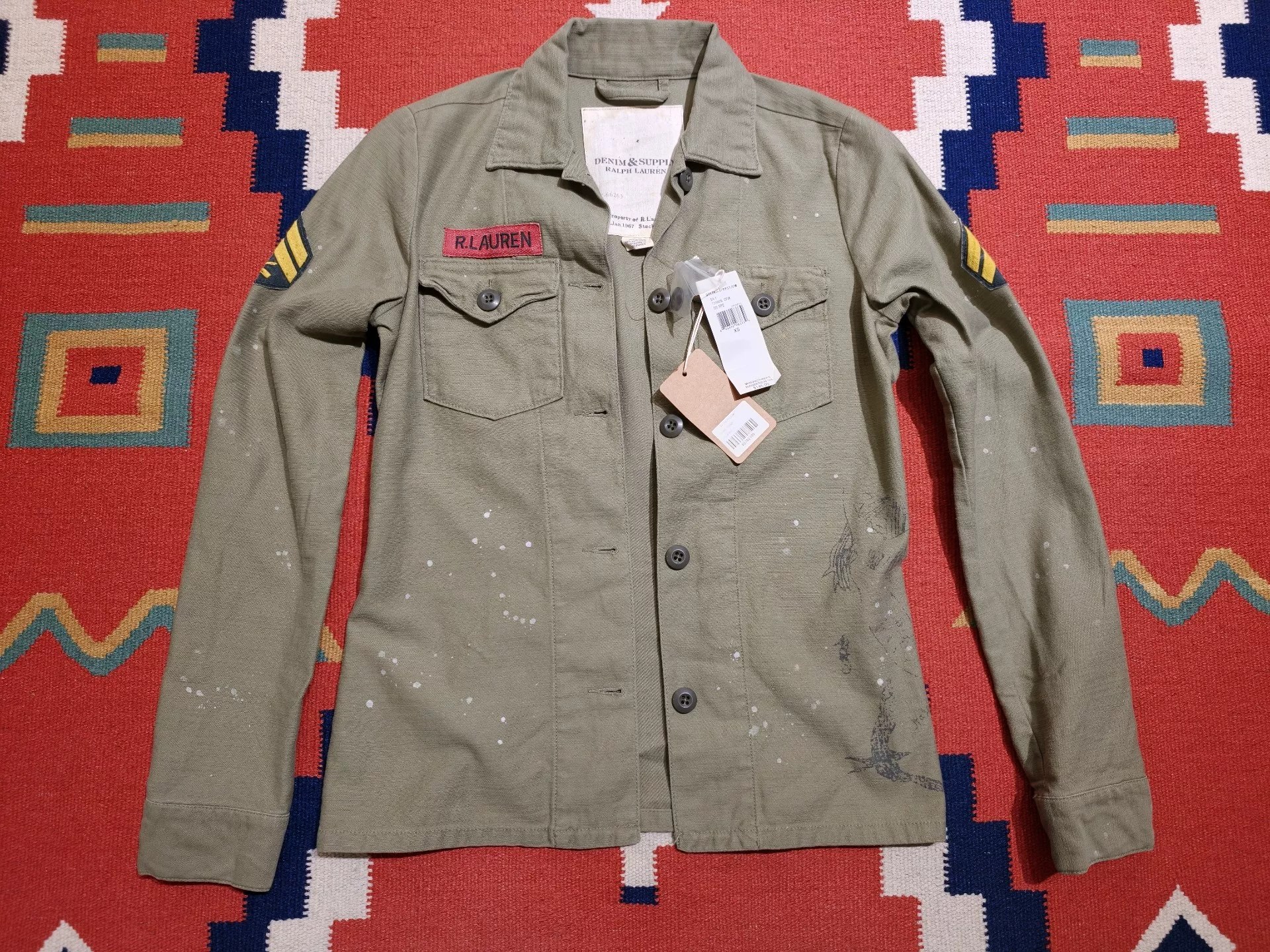 RL Ralph Lauren og107 Hand-painted Vintage Jacket