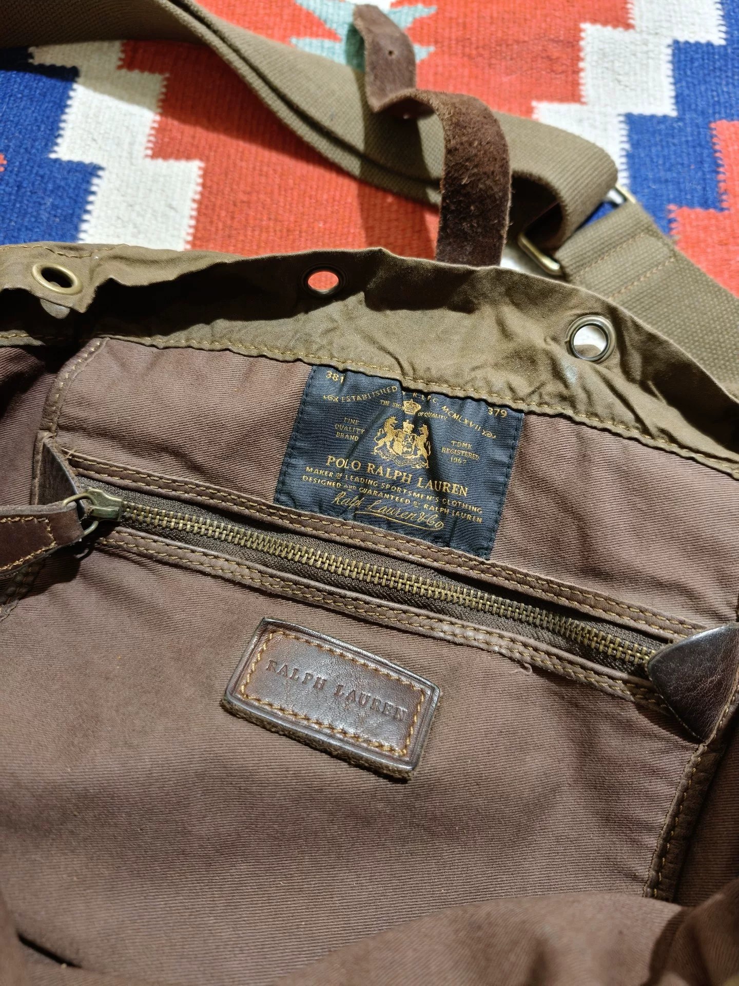 RALPH LAUREN POLO Vintage Canvas Bag — back