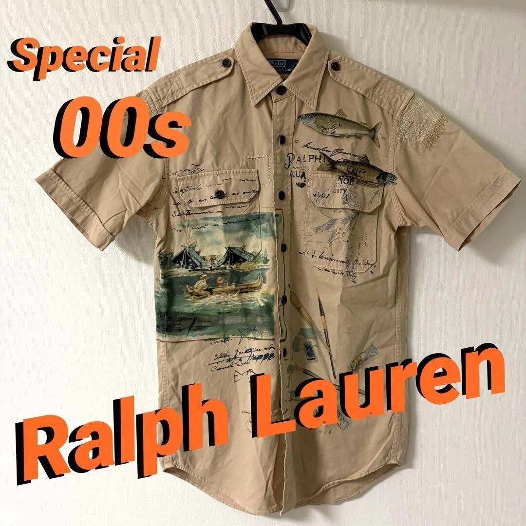 Vintage 00S Ralph Lauren Fish Print Shirt