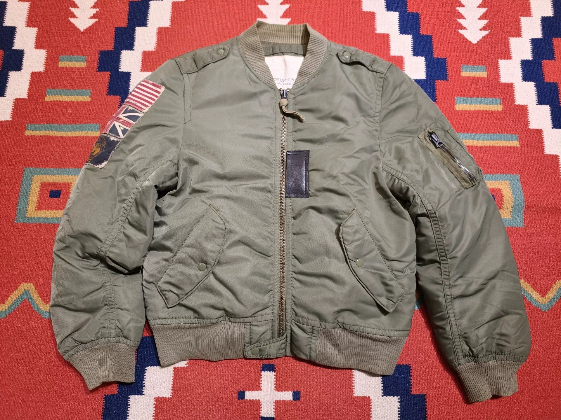 Ralph Lauren Olive Down Flight Jacket
