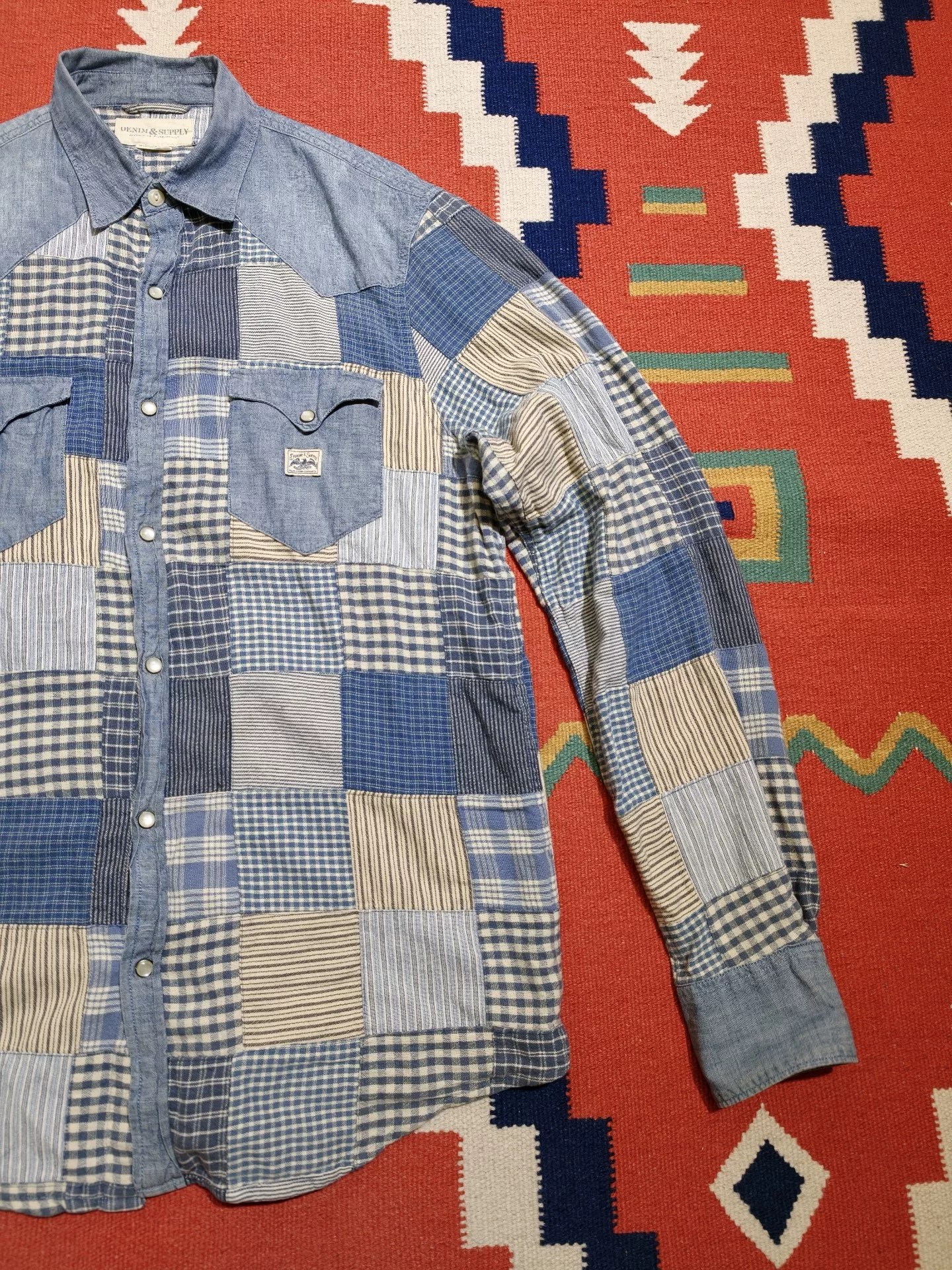 Ralph Lauren Denim Supply Patchwork Shirt — detail