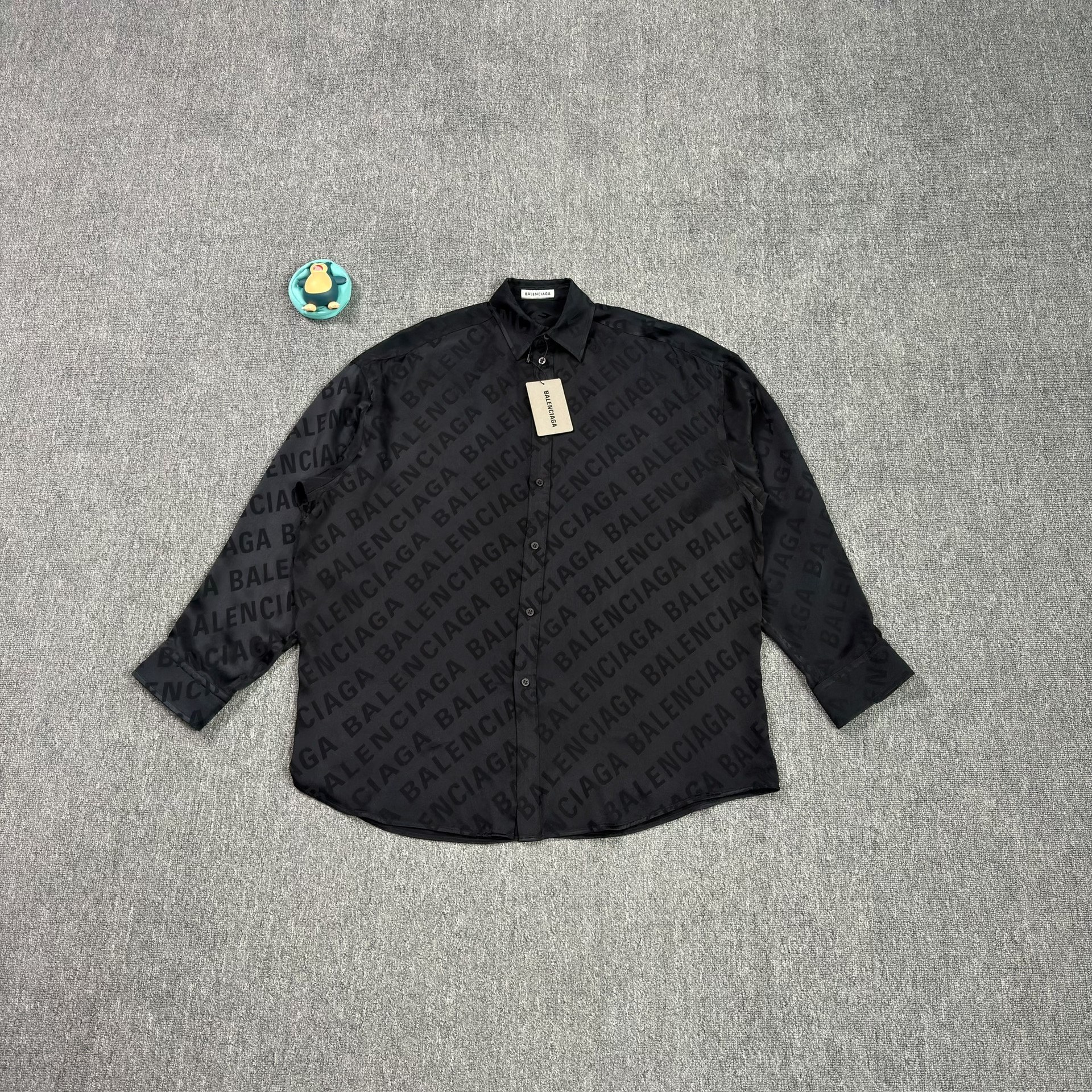 Balenciaga All-Over Print Black Shirt