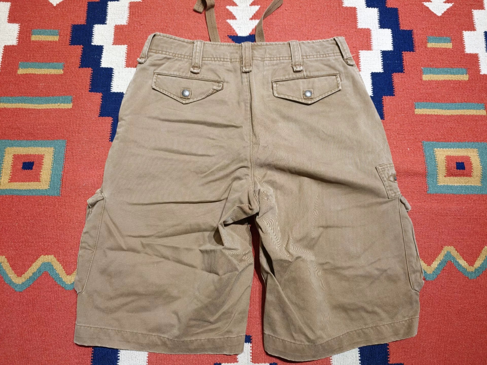 Ralph Lauren Vintage Tan Cargo Shorts — back