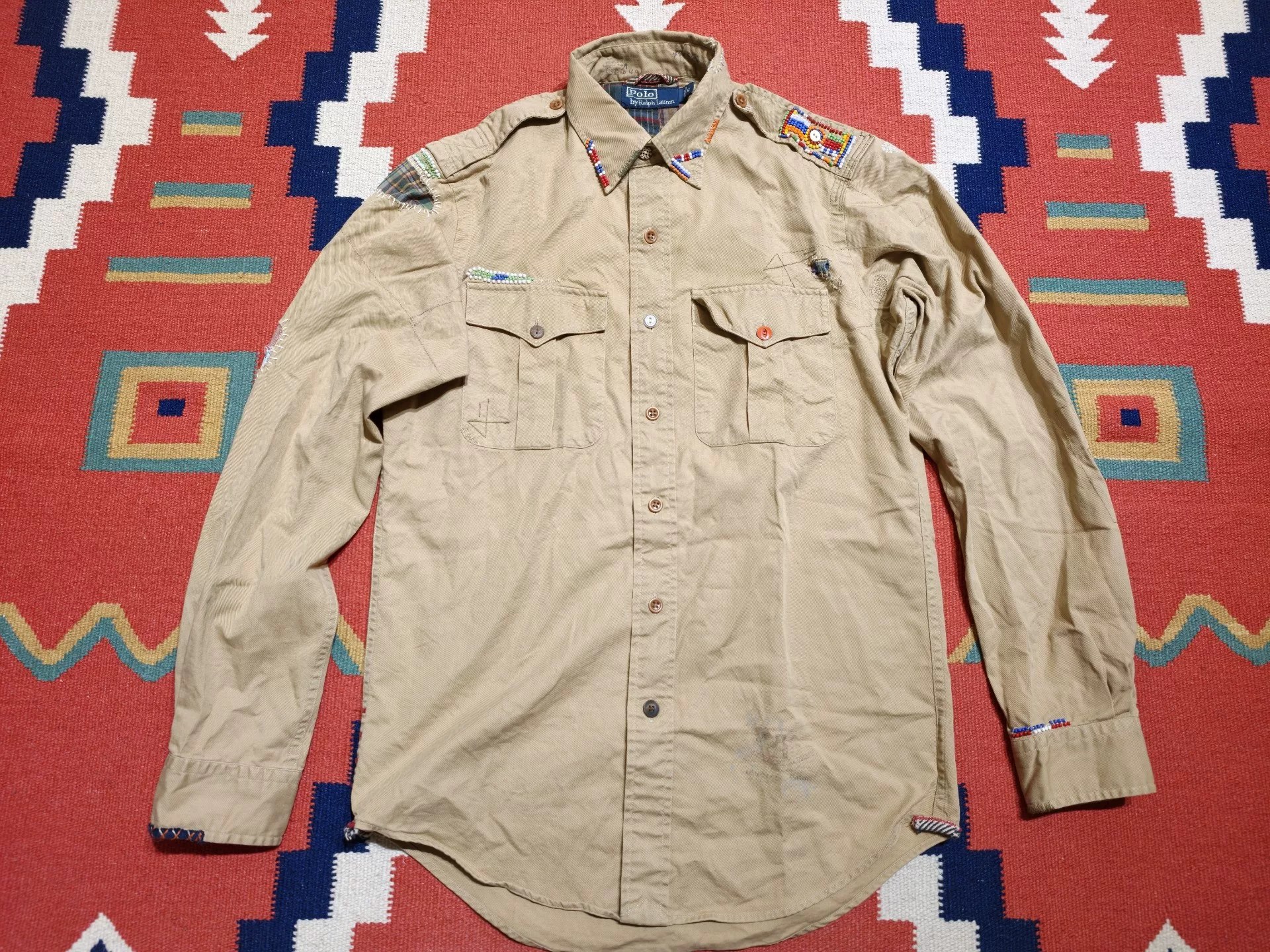 Ralph Lauren Old Blue Label Distressed Patchwork Shirt