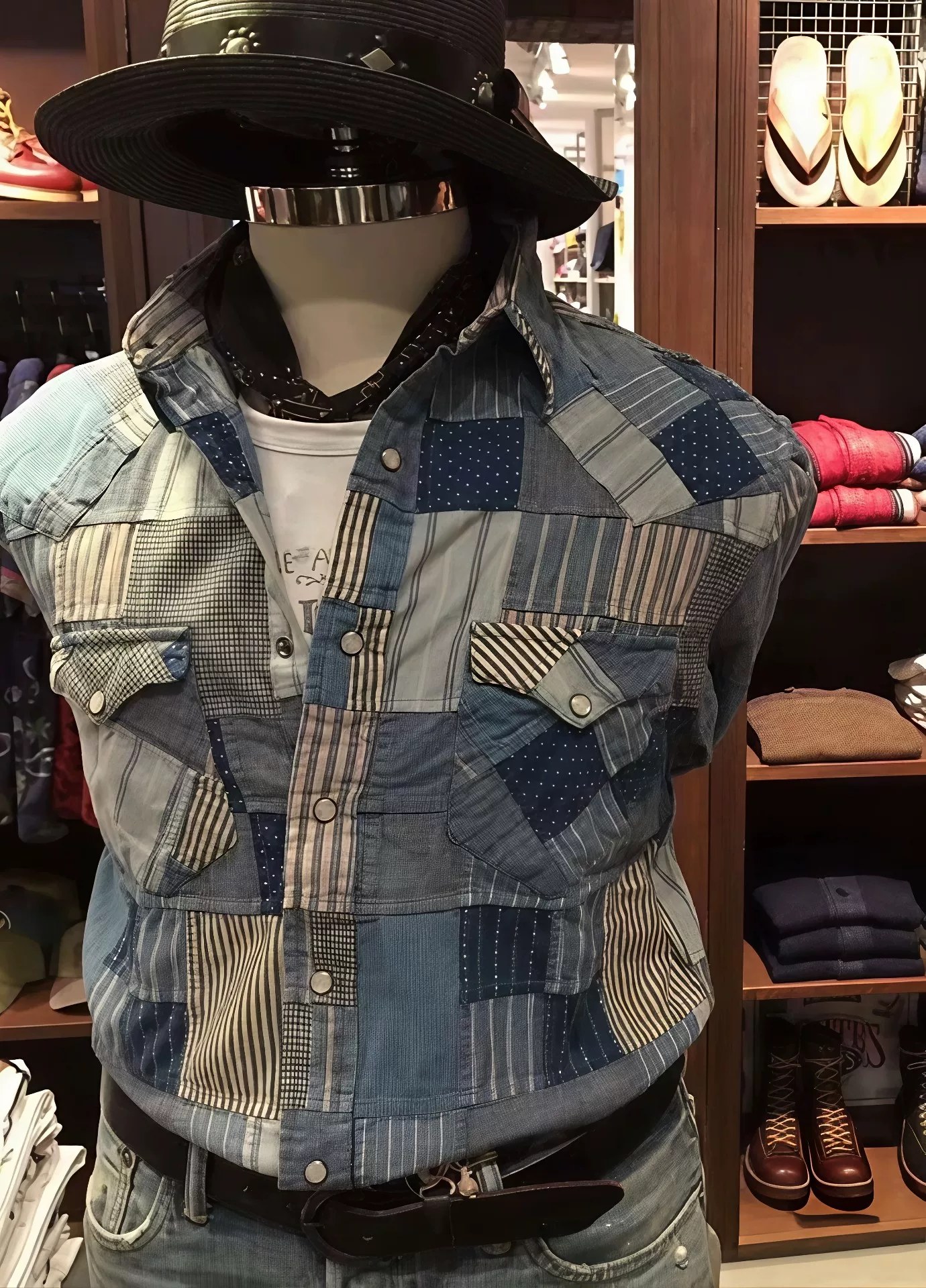Ralph Lauren Denim Supply Patchwork Shirt