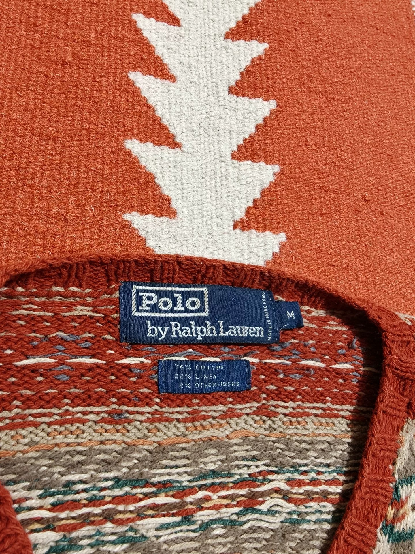 Vintage Ralph Lauren V-neck Fair Isle Sweater — front