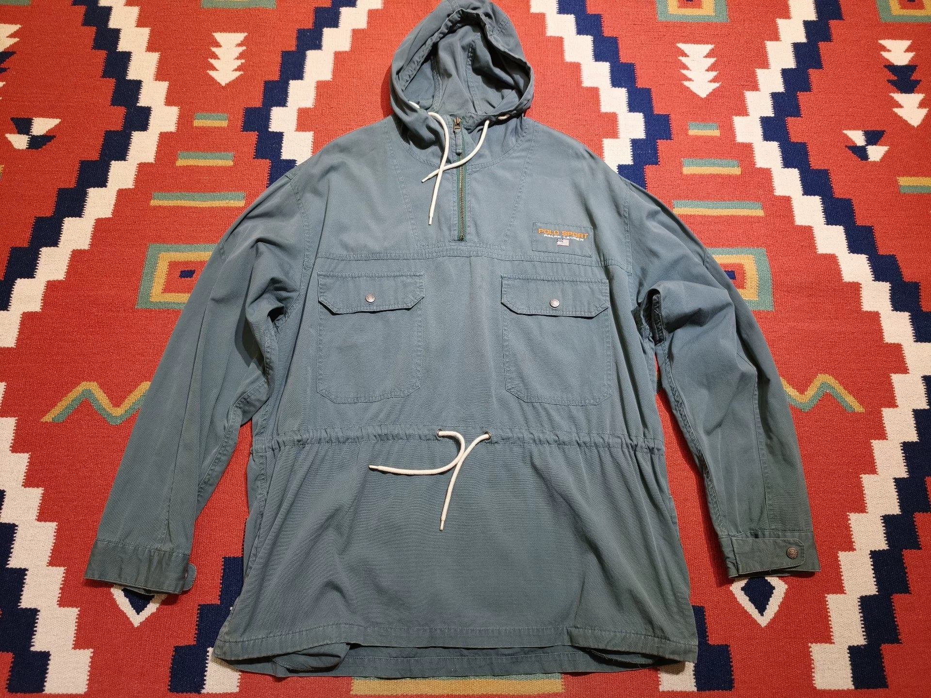RL Polo Sport 90s Teal Anorak Jacket