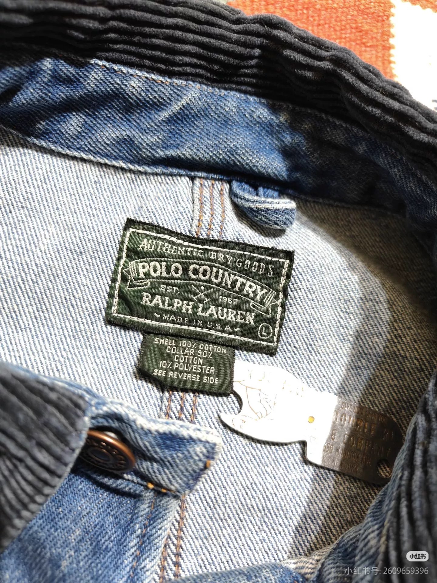 Ralph Lauren 80s Vintage Denim Jacket — detail