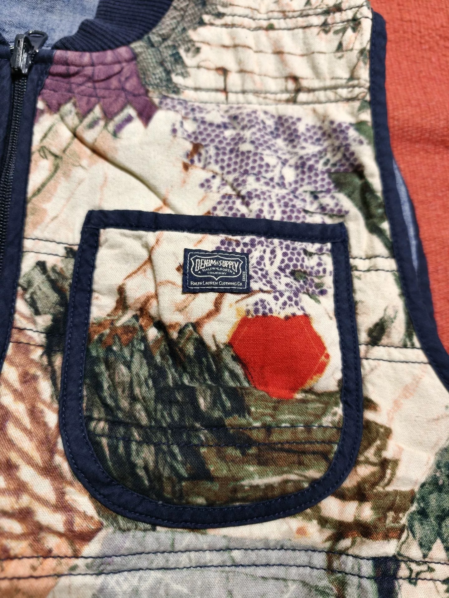 Polo Ralph Lauren Reversible Patchwork Vest — label