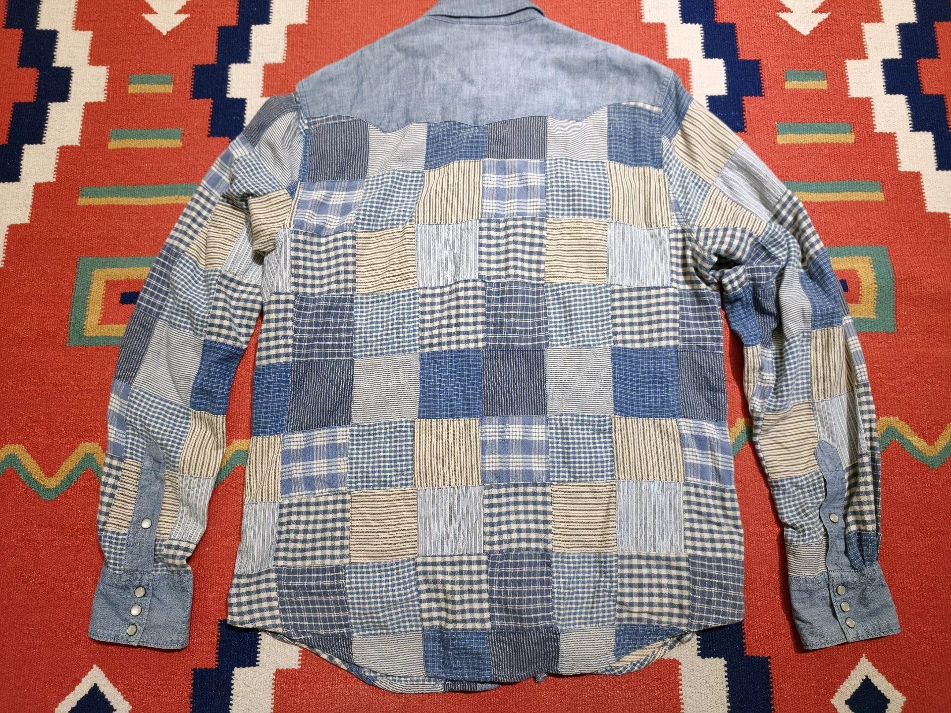 Ralph Lauren Denim Supply Patchwork Shirt — label