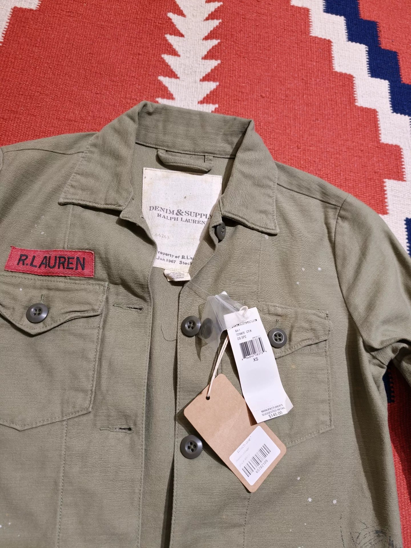 RL Ralph Lauren og107 Hand-painted Vintage Jacket — front