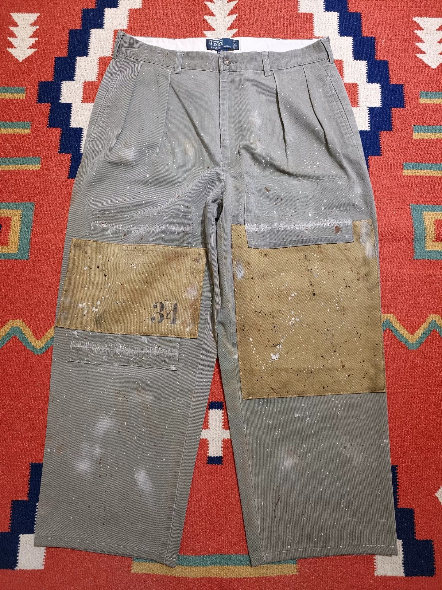 RRL Ralph Lauren Loose Vintage Patchwork Pants