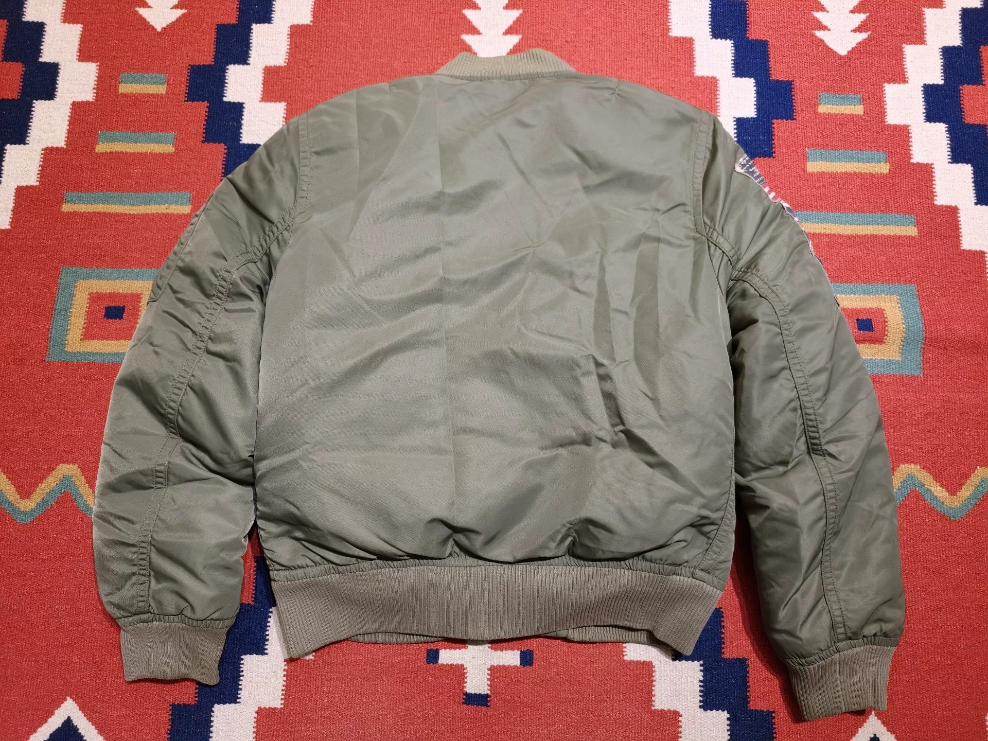Ralph Lauren Olive Down Flight Jacket — back