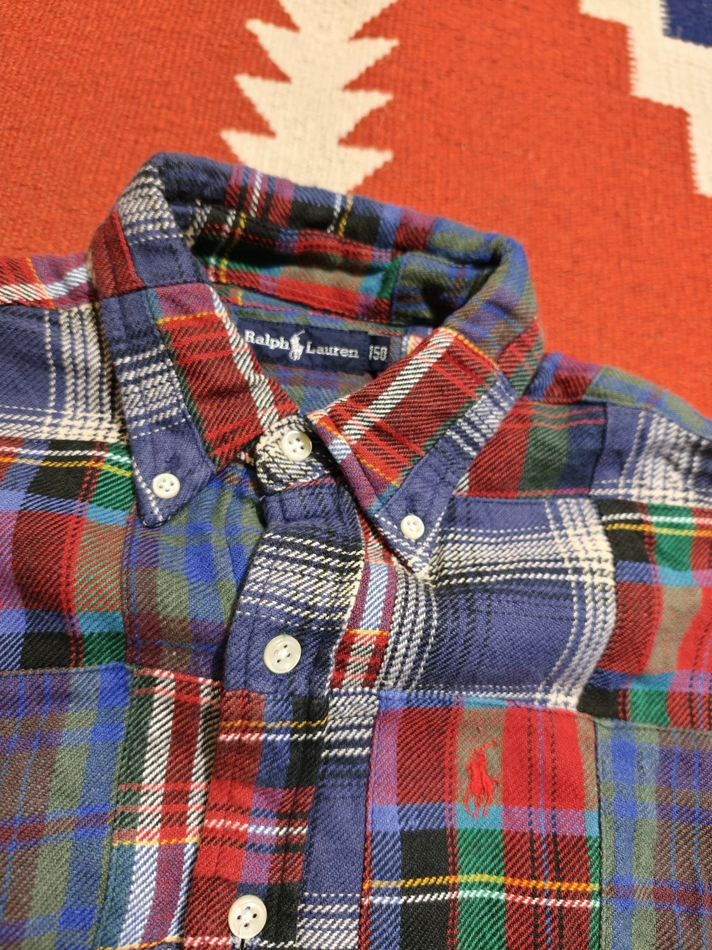 Ralph Lauren Patchwork Flannel Shirt — label