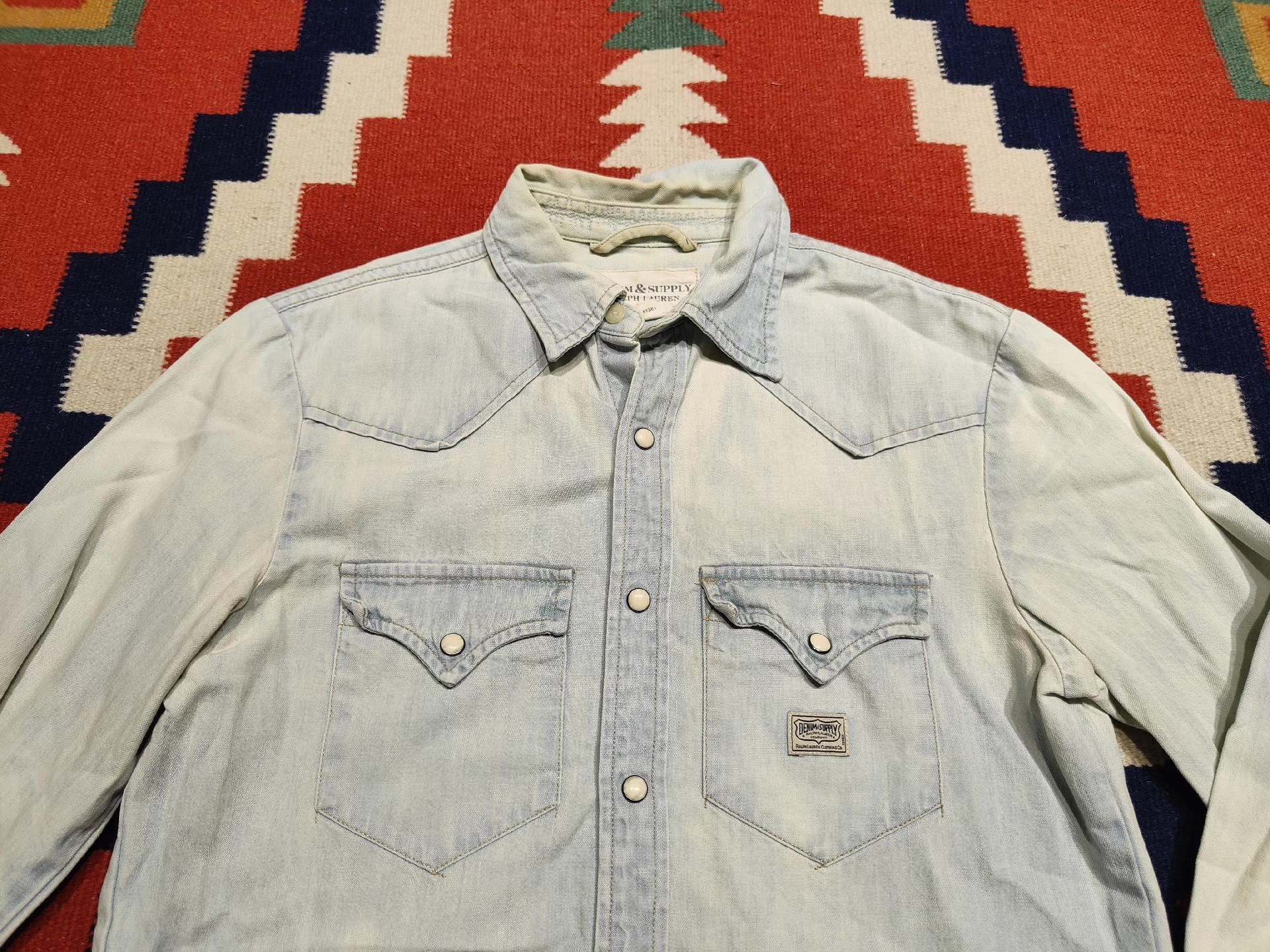 RRL Ralph Lauren Western Denim Shirt — back