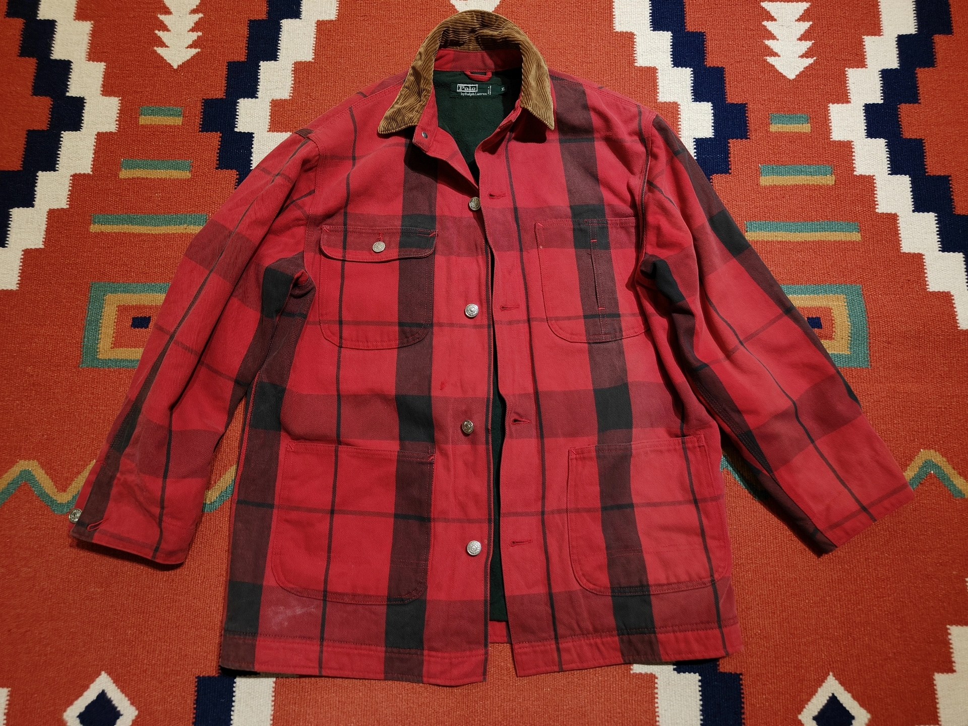 Vintage Ralph Lauren Red Black Plaid Jacket