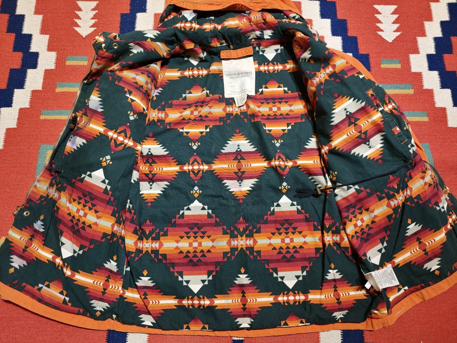 RRL Ralph Lauren DS Orange Outdoor Jacket — detail