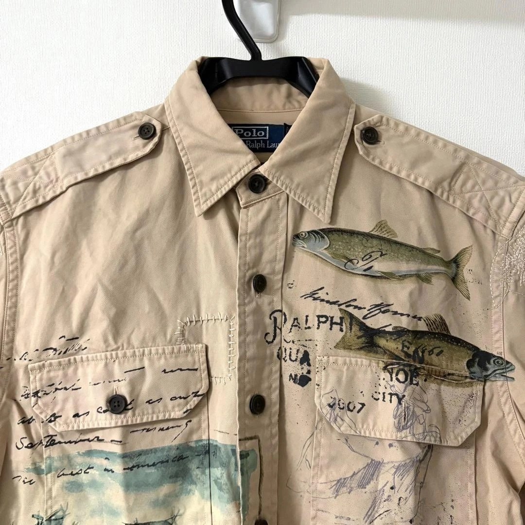Vintage 00S Ralph Lauren Fish Print Shirt — front