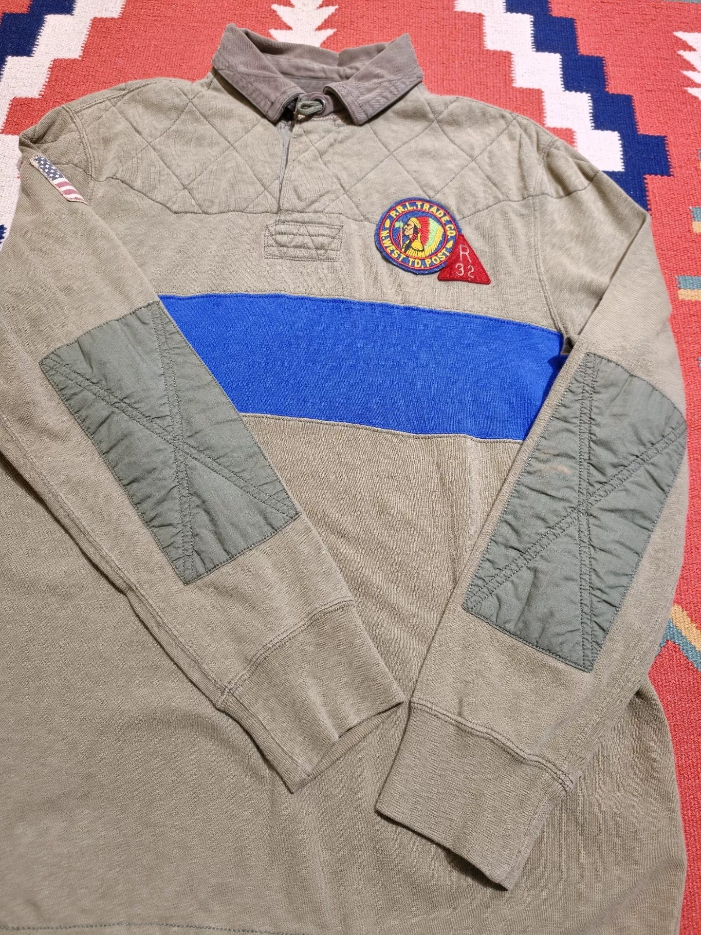 RRL Ralph Lauren Rugby Long-Sleeve Polo — label