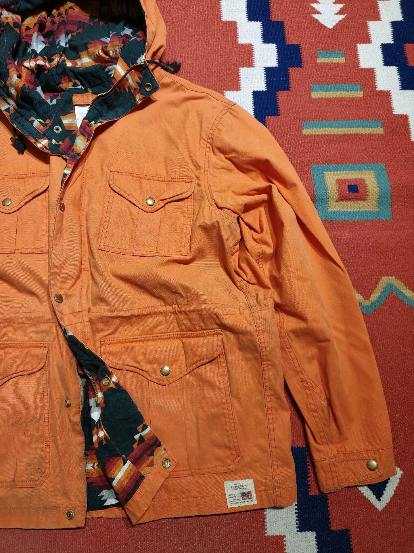 RRL Ralph Lauren DS Orange Outdoor Jacket — front