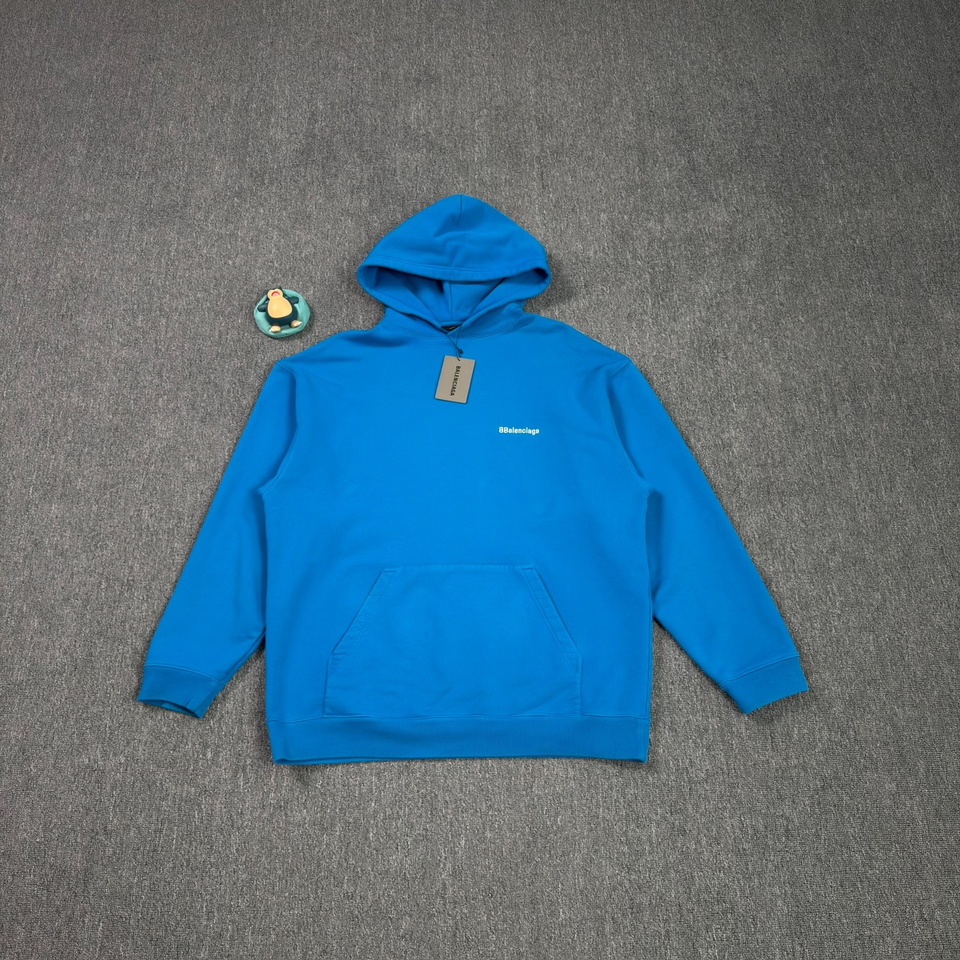 Balenciaga Blue Chest Logo Hoodie