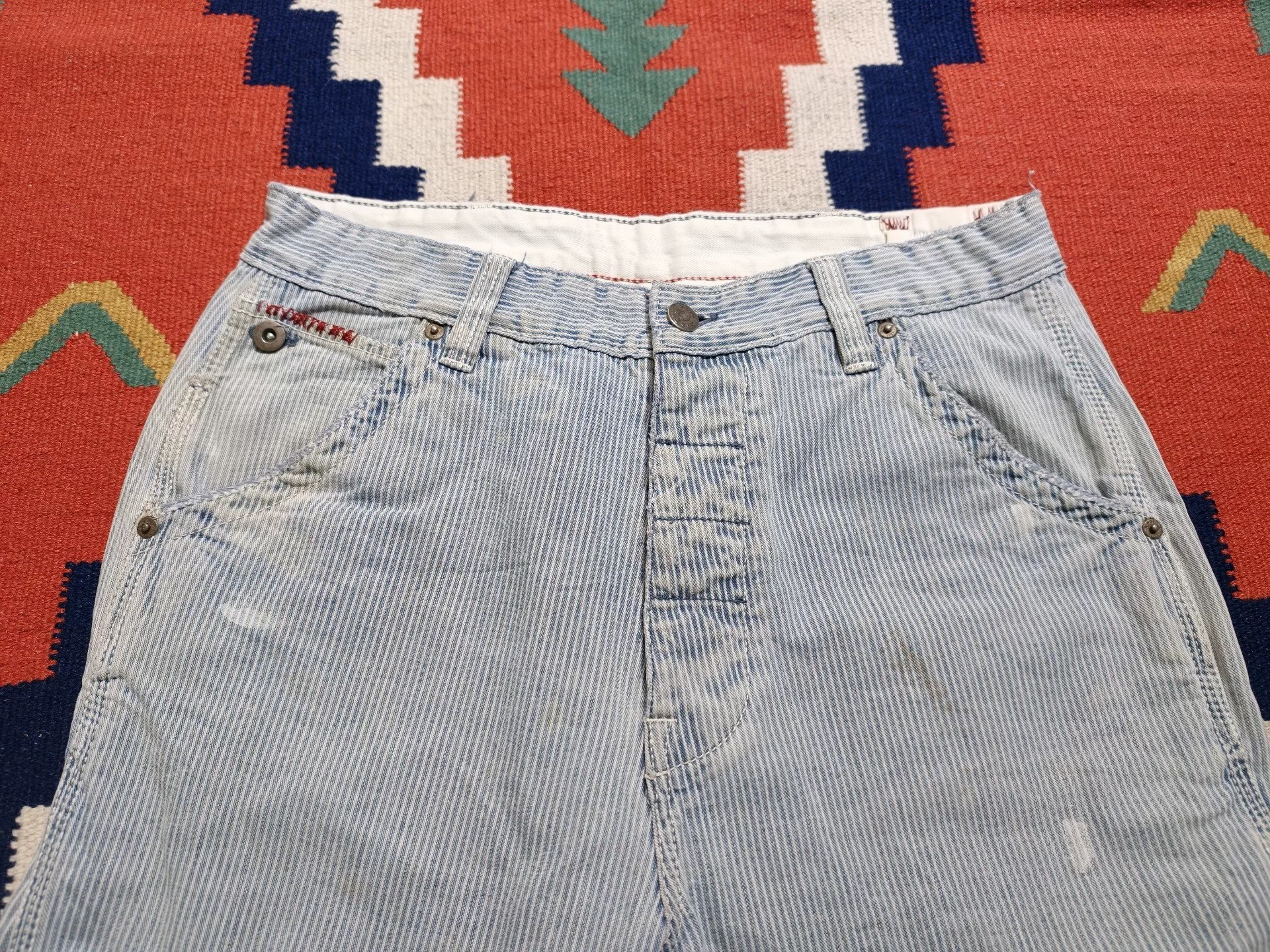Ralph Lauren Nautical Stripe Distressed Pants — front