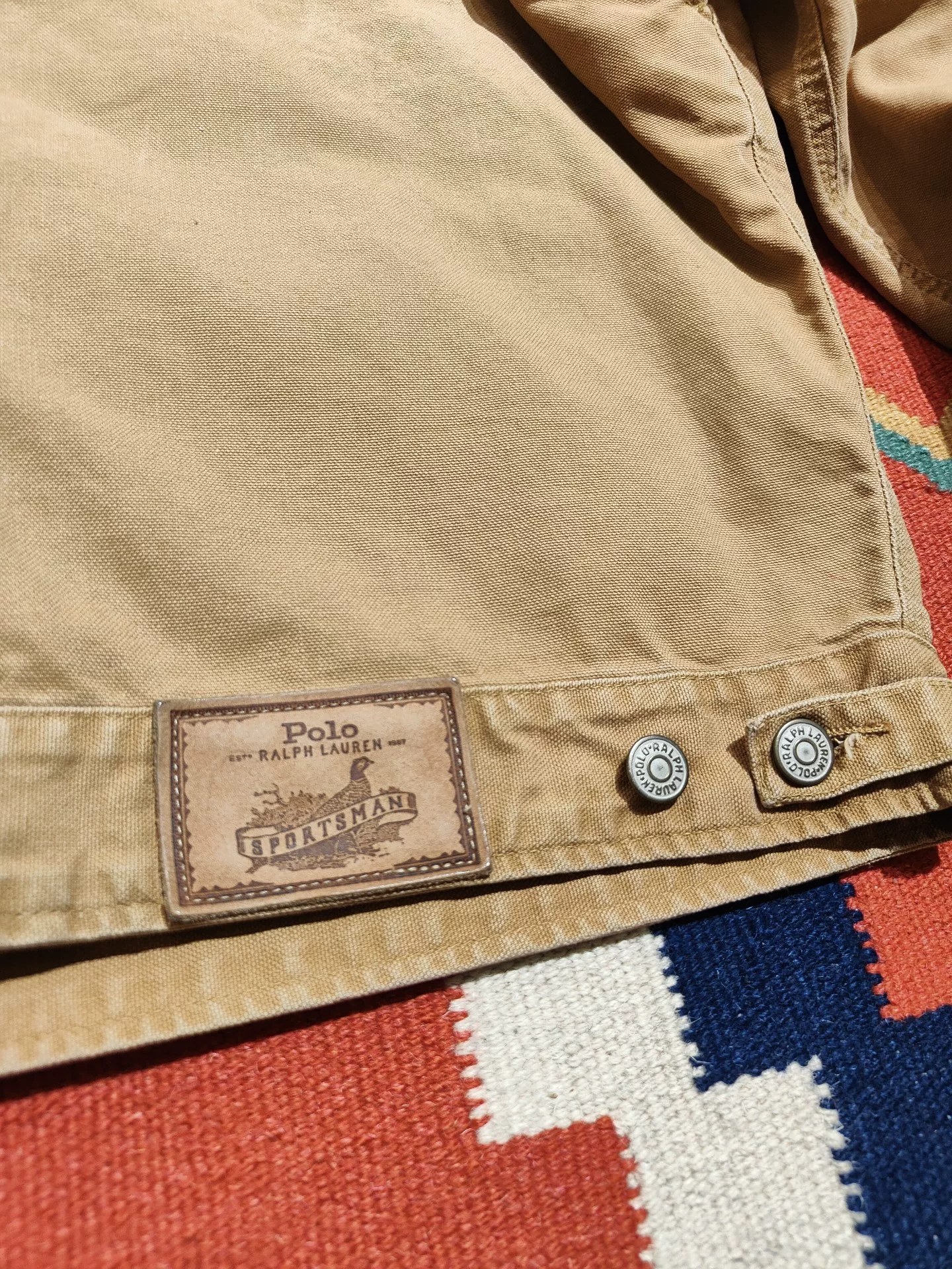 Polo Ralph Lauren 80s Tan Hunting Jacket — back