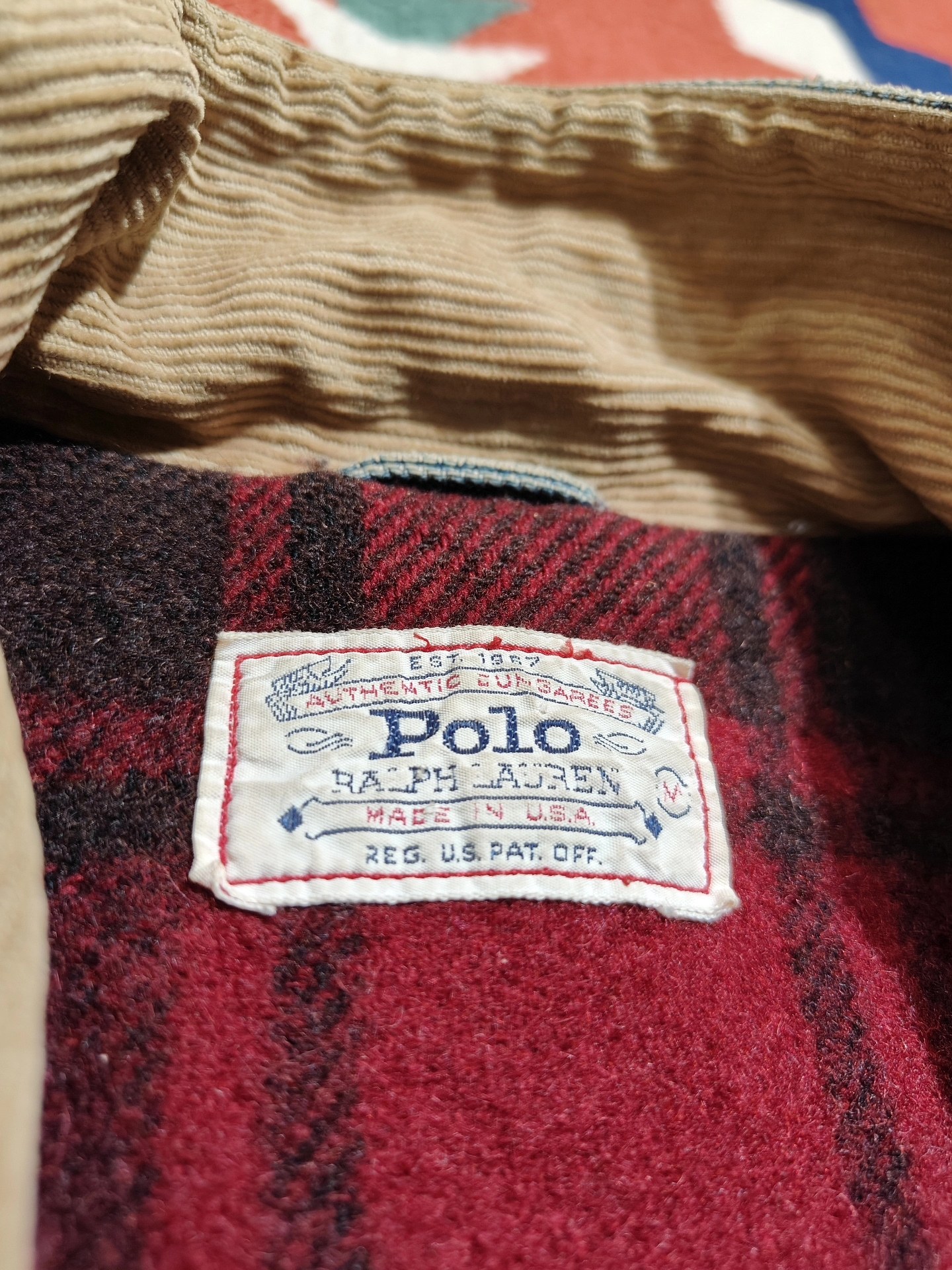 Vintage Polo Ralph Lauren Blue Denim Jacket — detail