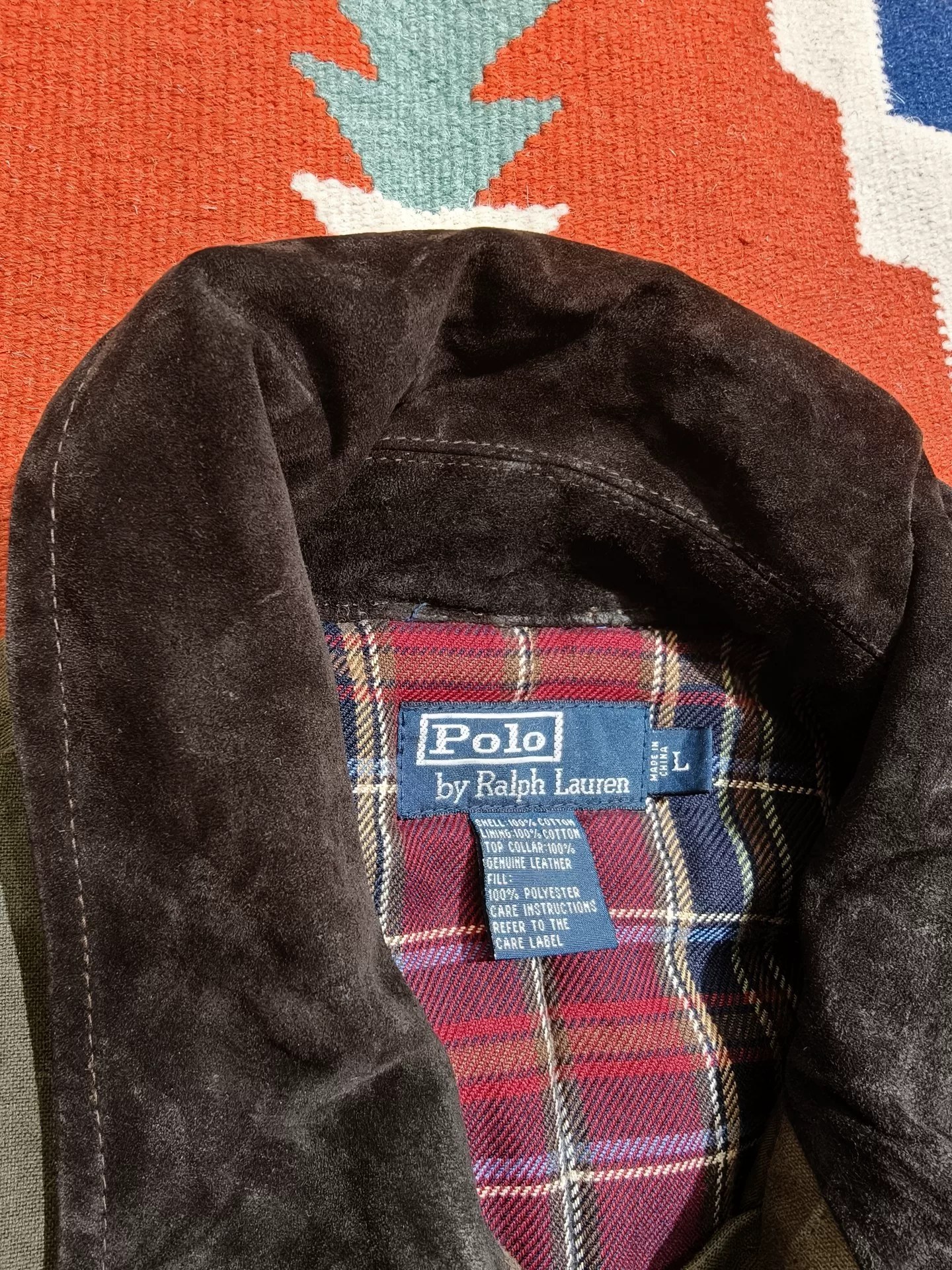 RRL 90s Waxed Hunting Jacket — detail