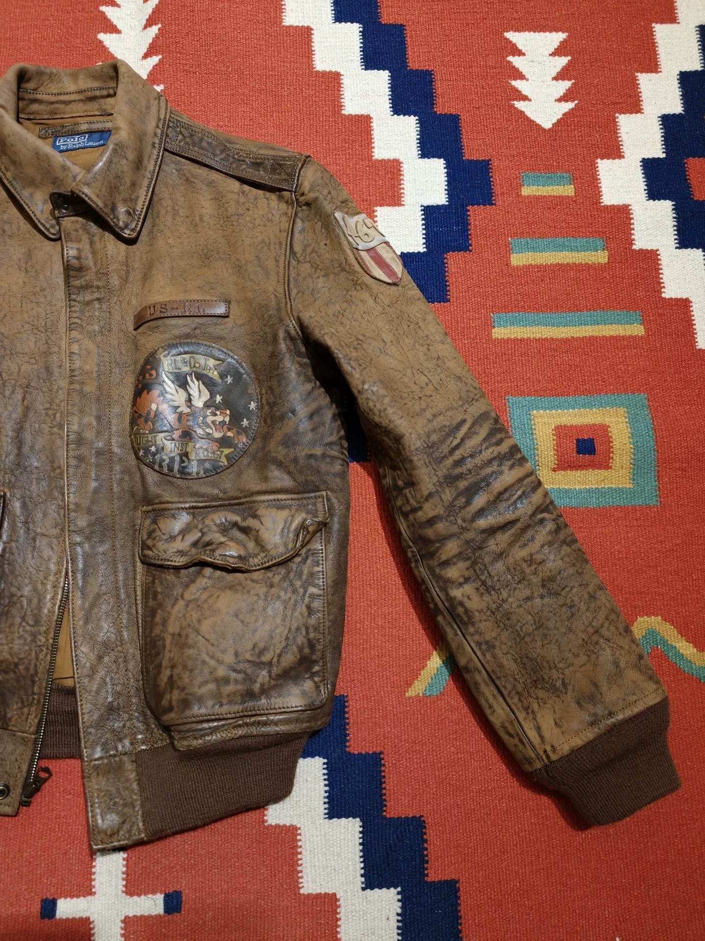 Polo Ralph Lauren A2 Pilot Leather Jacket — front