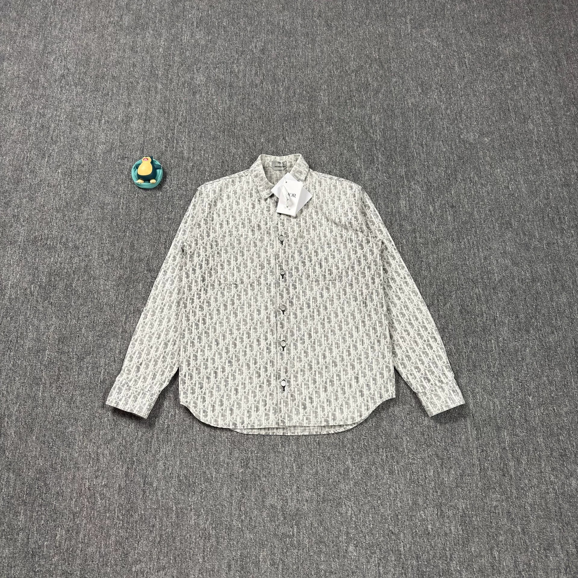 Dior Oblique Gray Long-Sleeve Shirt