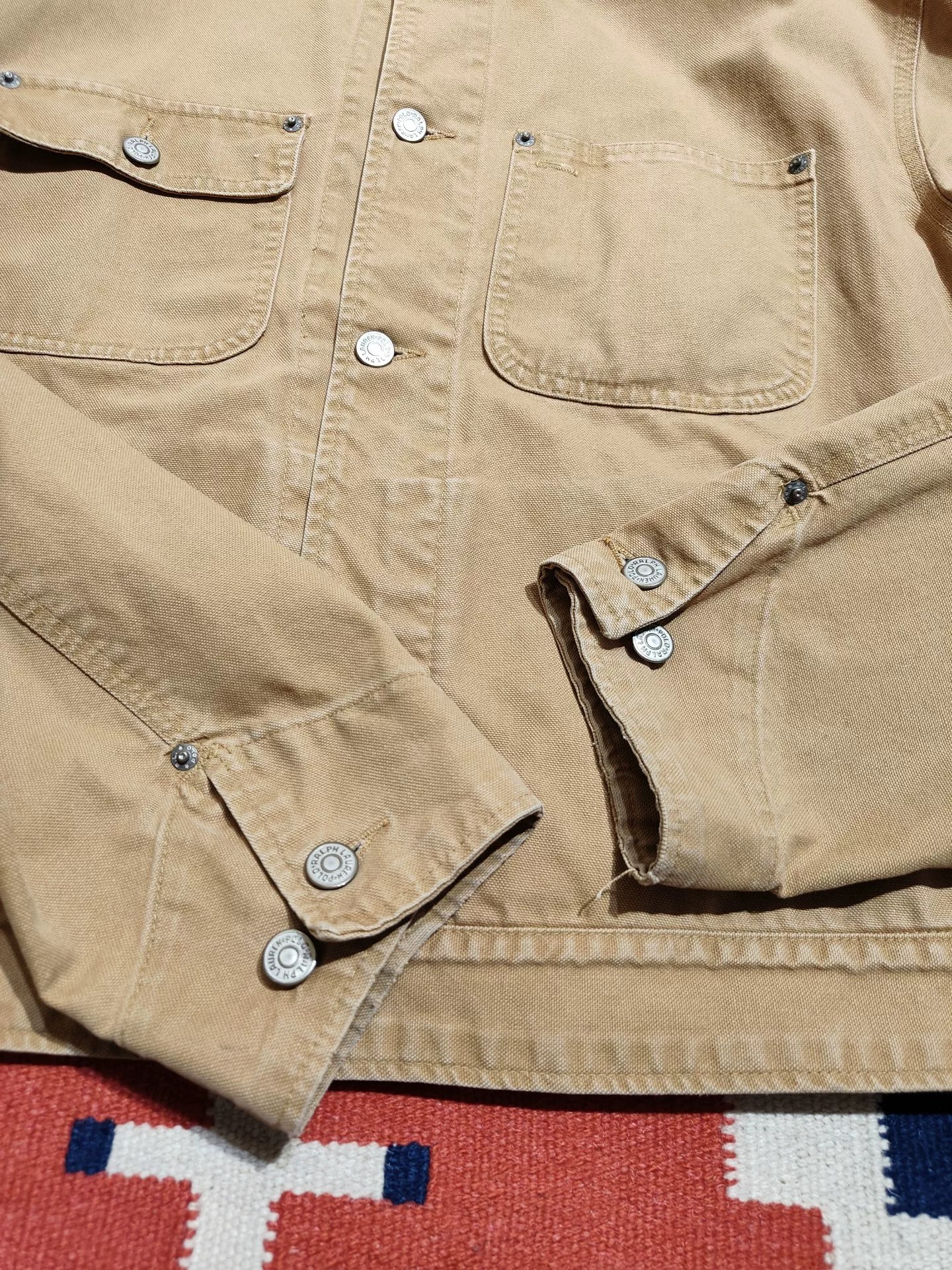 Polo Ralph Lauren 80s Tan Hunting Jacket — label