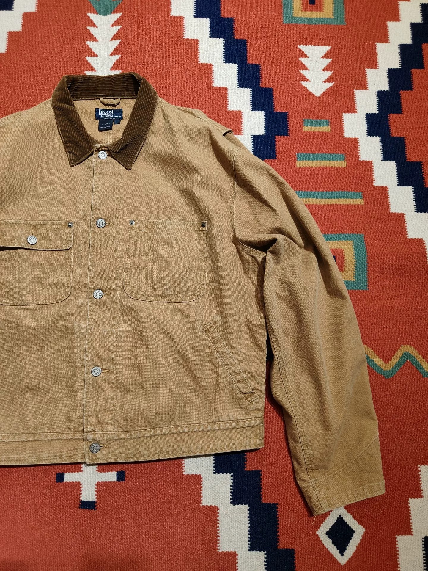 Polo Ralph Lauren 80s Tan Hunting Jacket — front