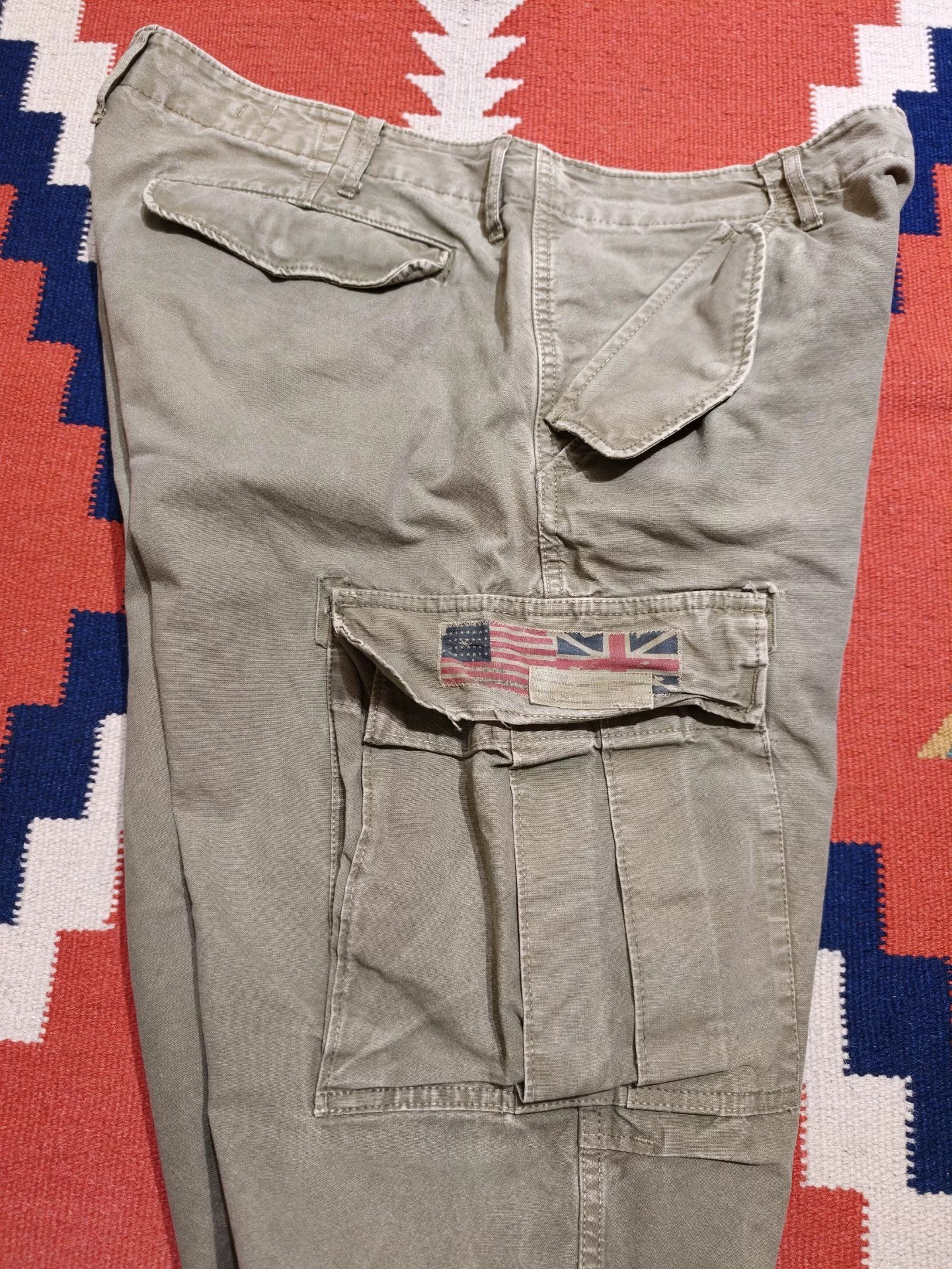 Polo Ralph Lauren Army Green Cargo Pants — back