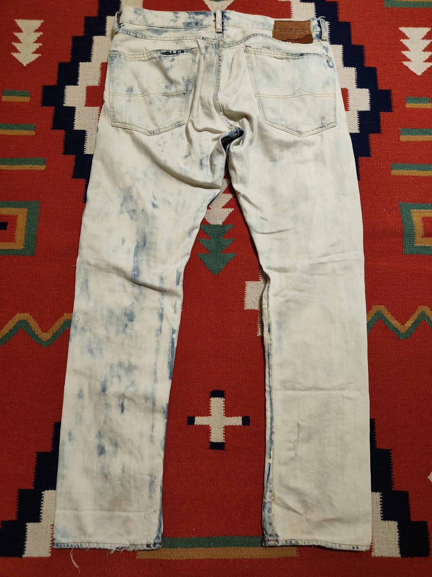 RRL Ralph Lauren Tie-Dye Denim Jeans — front