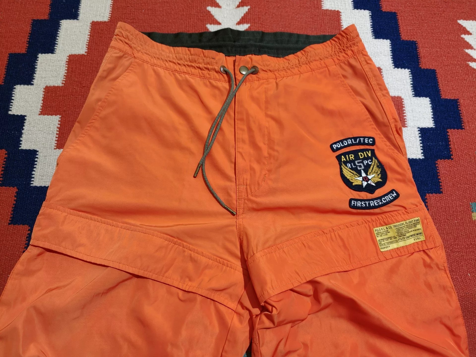 Polo Ralph Lauren Orange Cargo Pants — label
