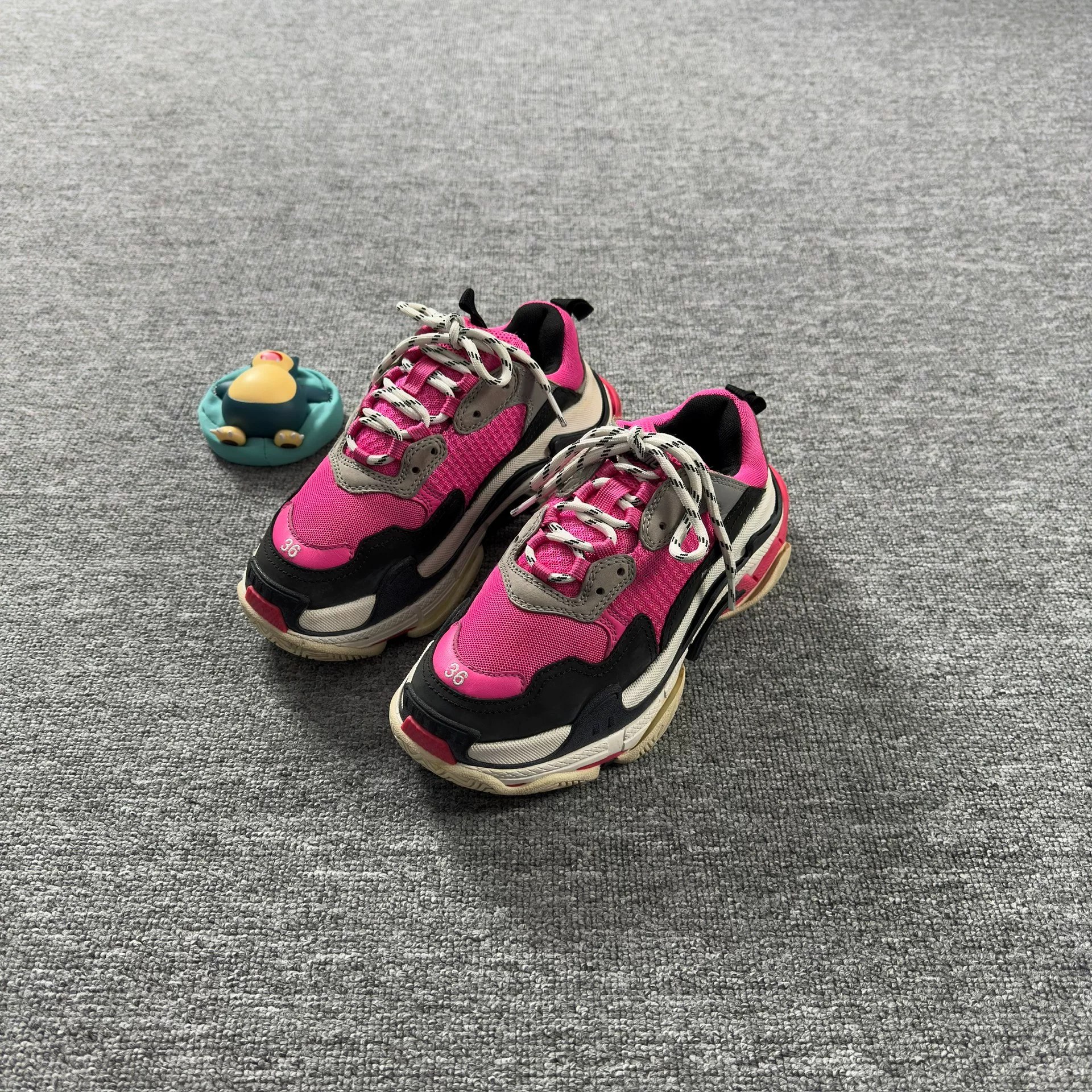 Balenciaga Triple S Black Pink Dad Shoes