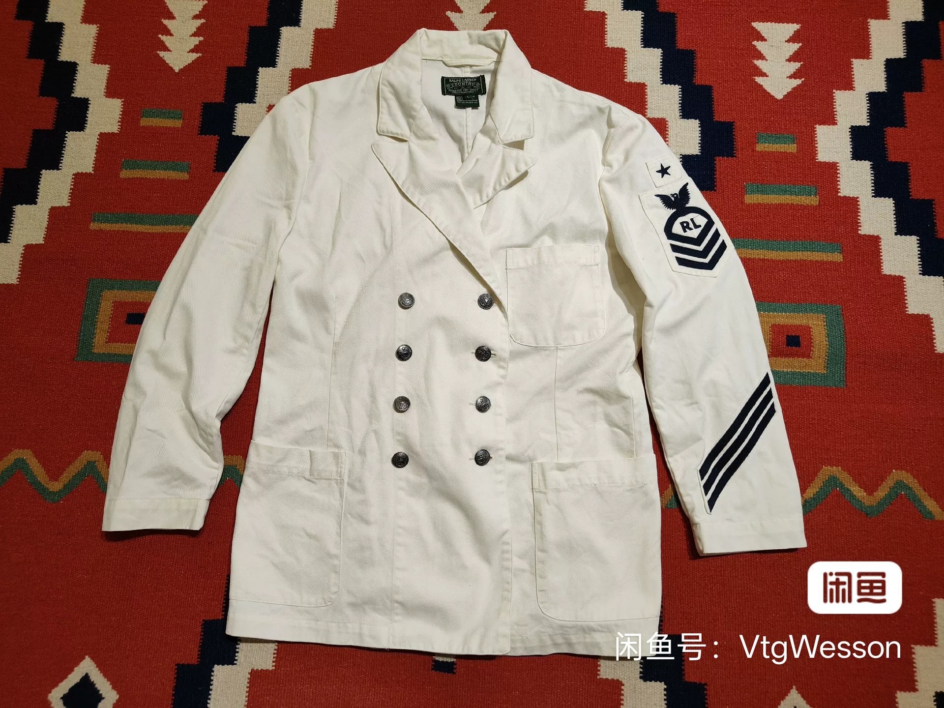 Polo Ralph Lauren 90s Military Double - Breasted Coat