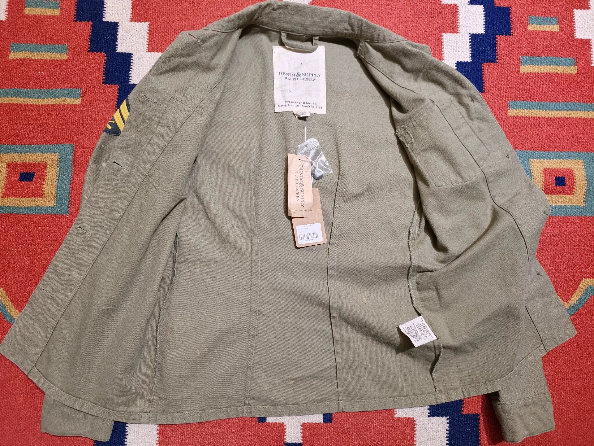 RL Ralph Lauren og107 Hand-painted Vintage Jacket — detail