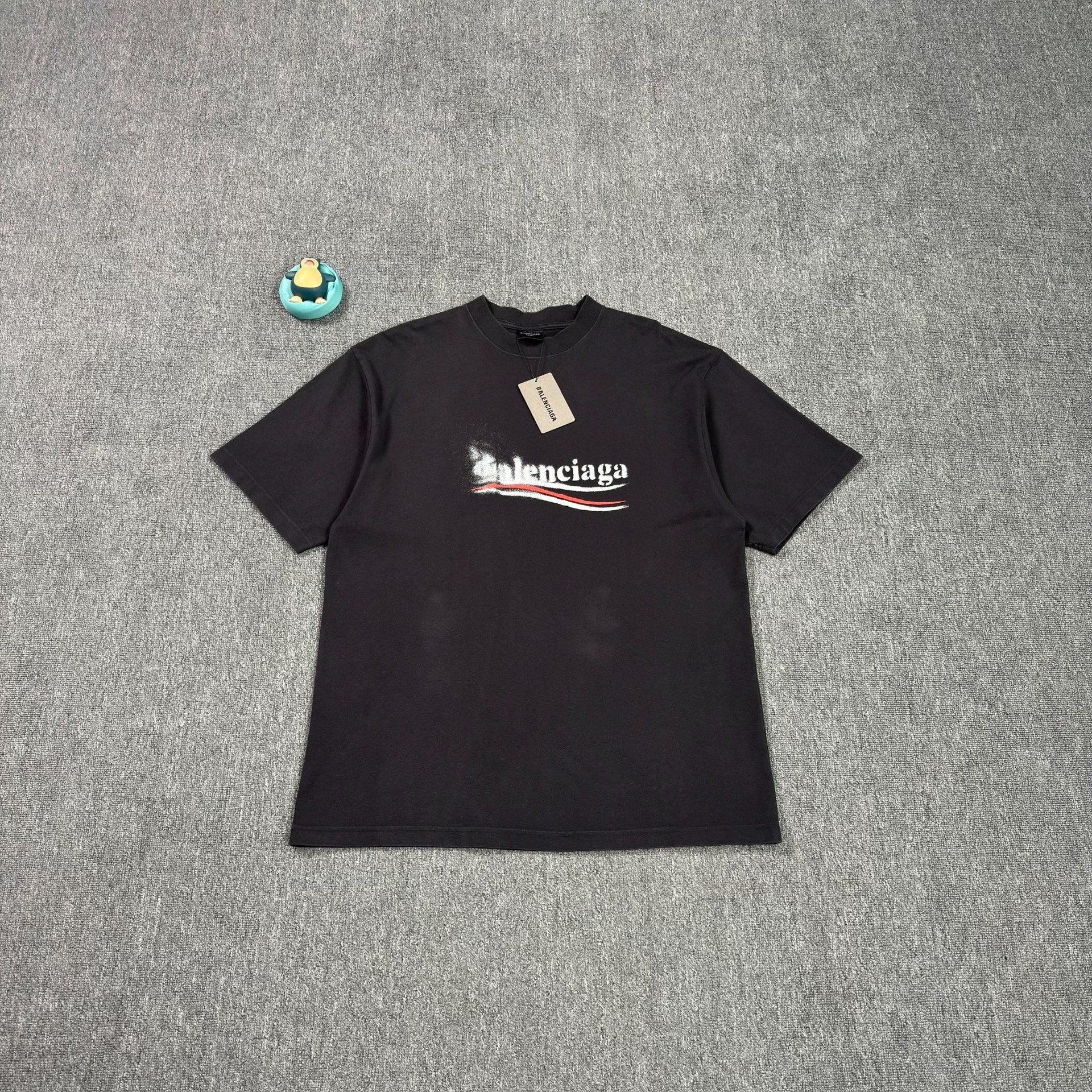 Balenciaga Blurred Cola Logo Black T-shirt