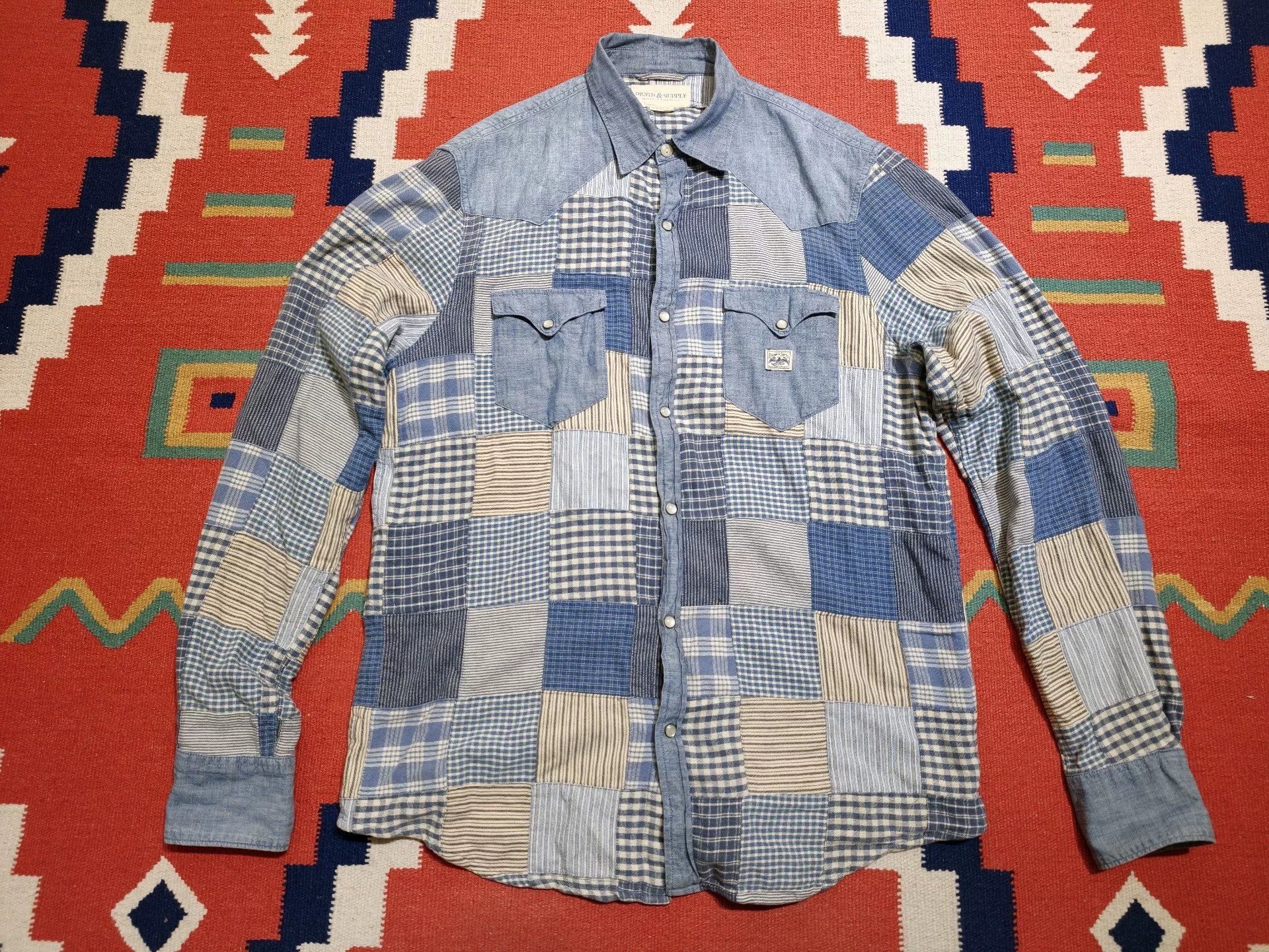 Ralph Lauren Denim Supply Patchwork Shirt — front
