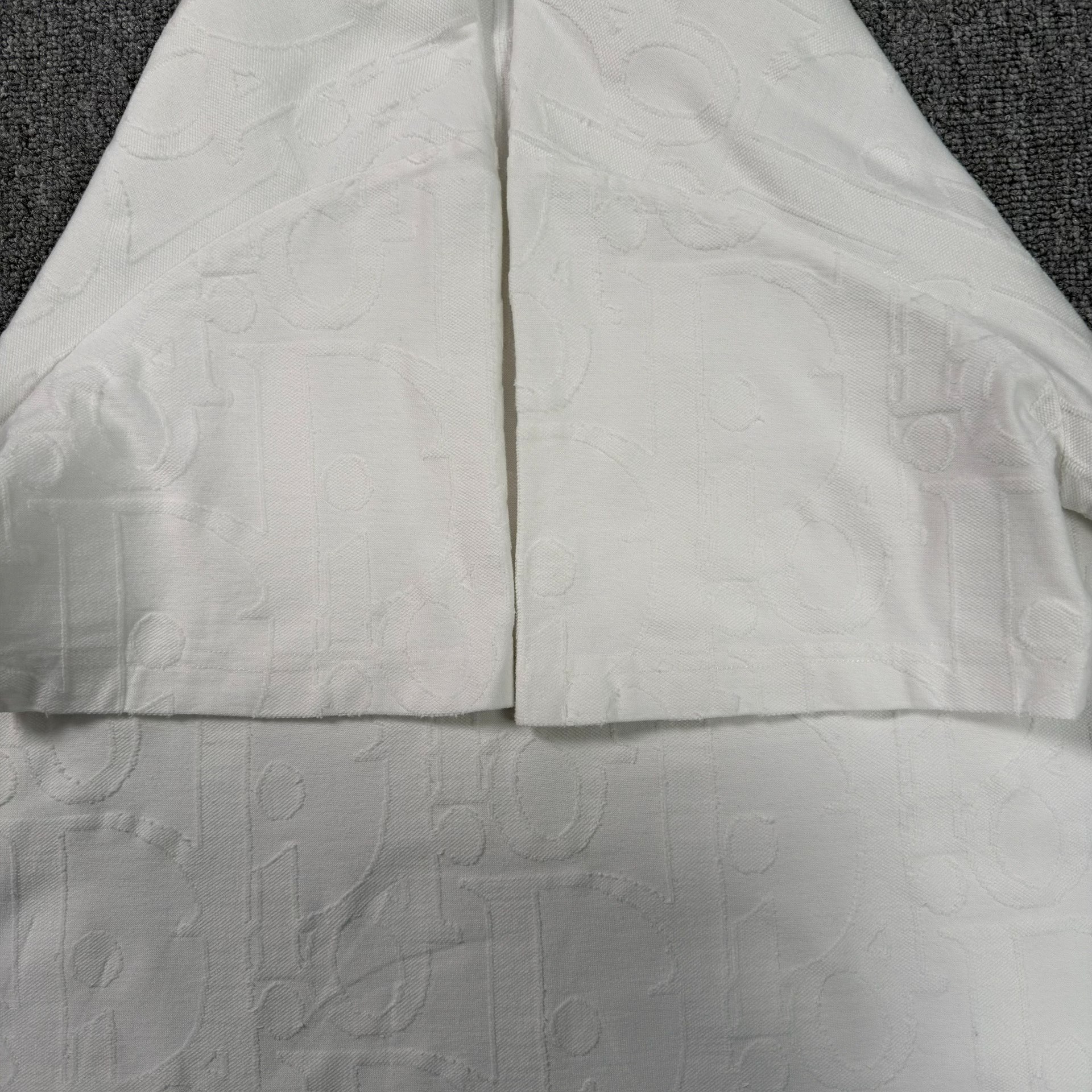 Dior 25 Oblique All-Over Print White Tee — back