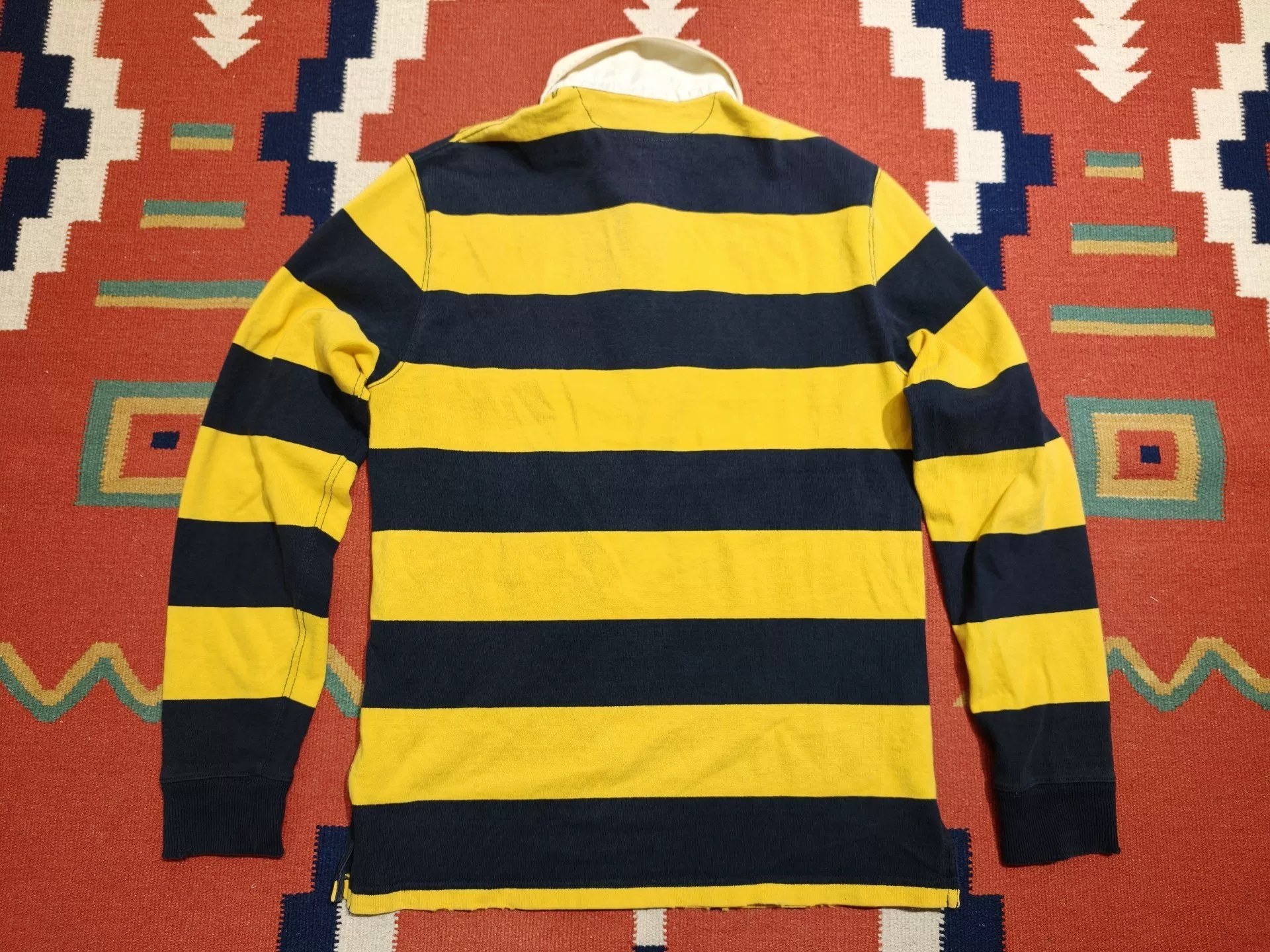 RL RALPH LAUREN RUGBY Striped Long-Sleeve Polo — back