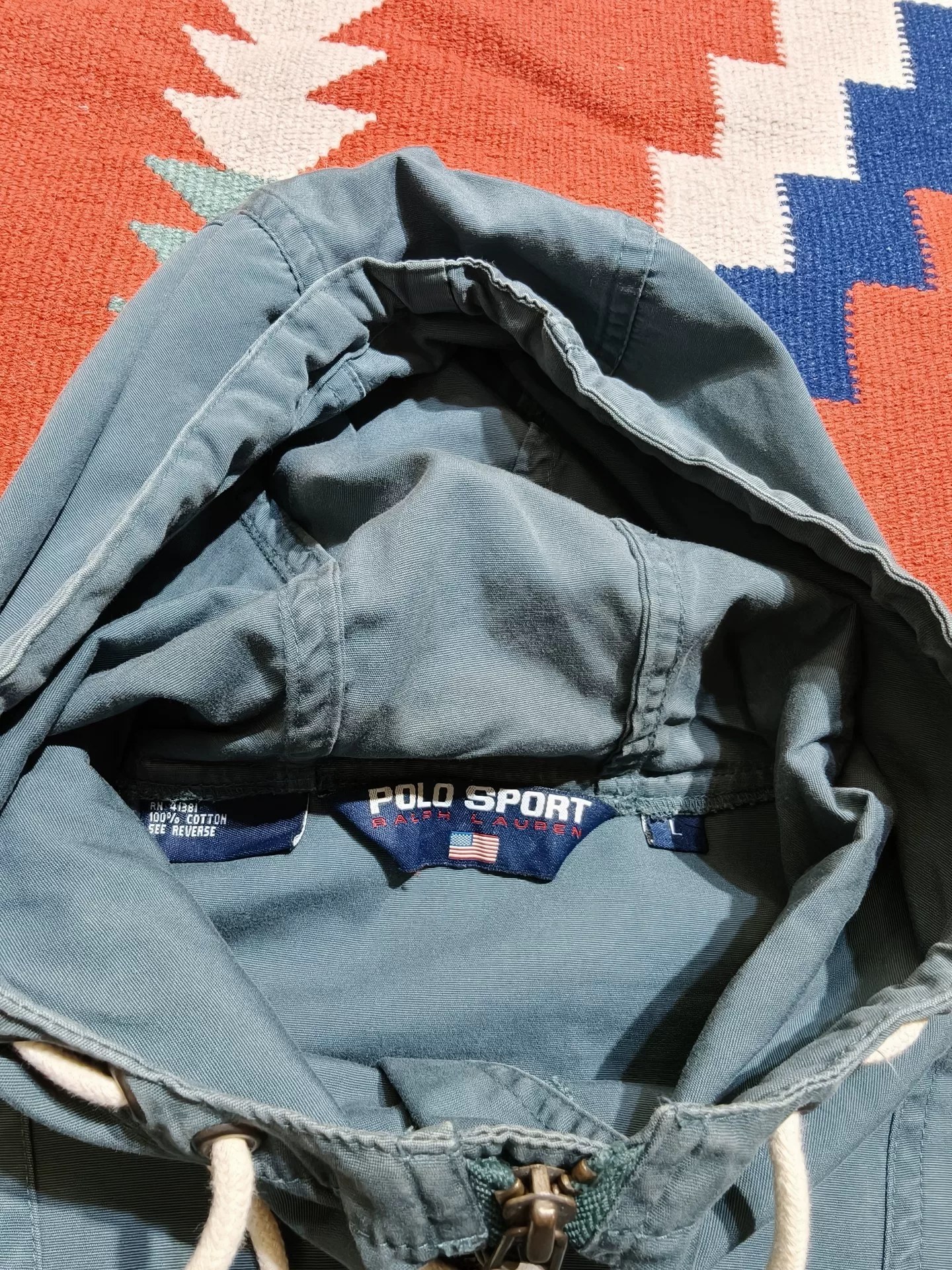 RL Polo Sport 90s Teal Anorak Jacket — back