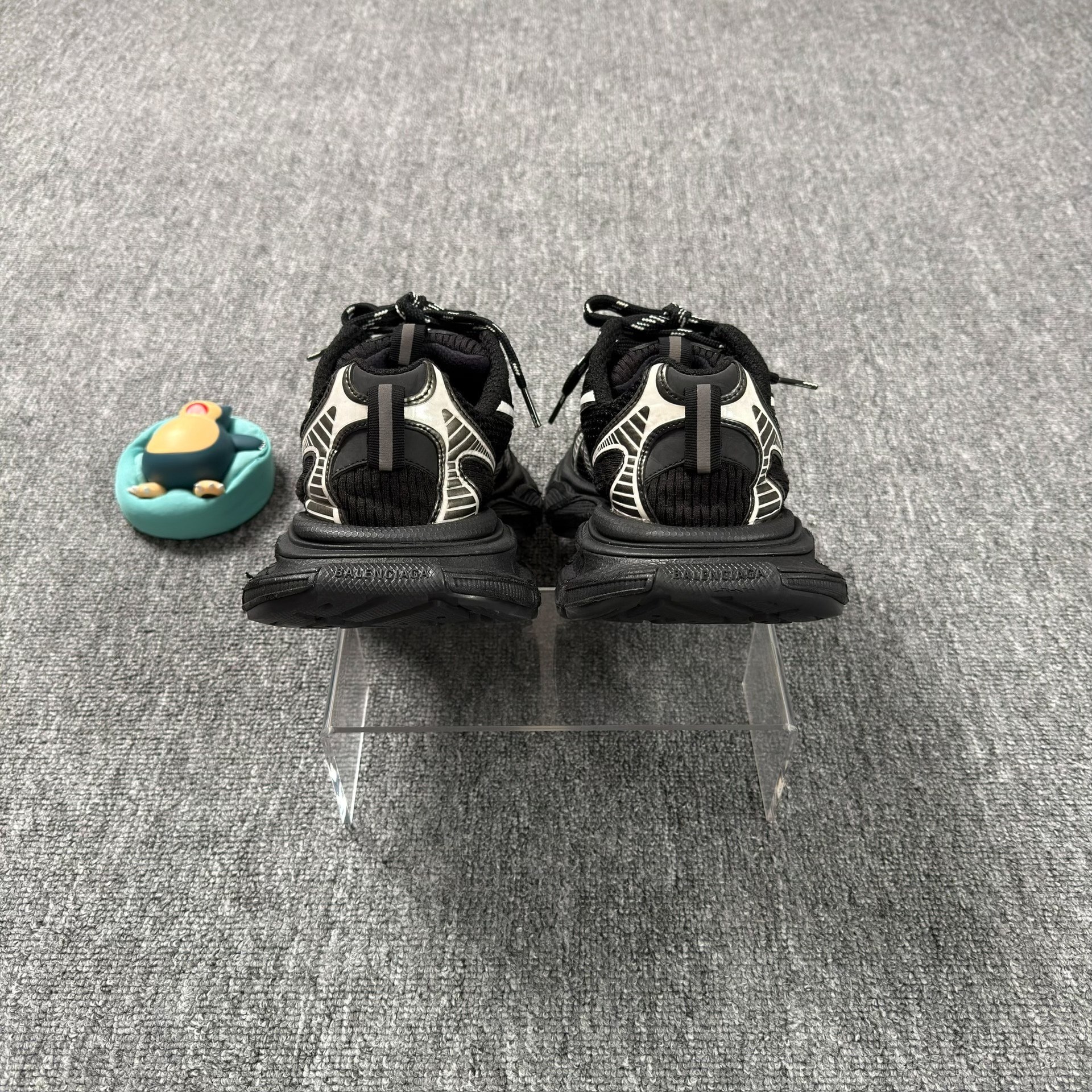 Balenciaga 3XL Black Silver Casual Shoes — detail