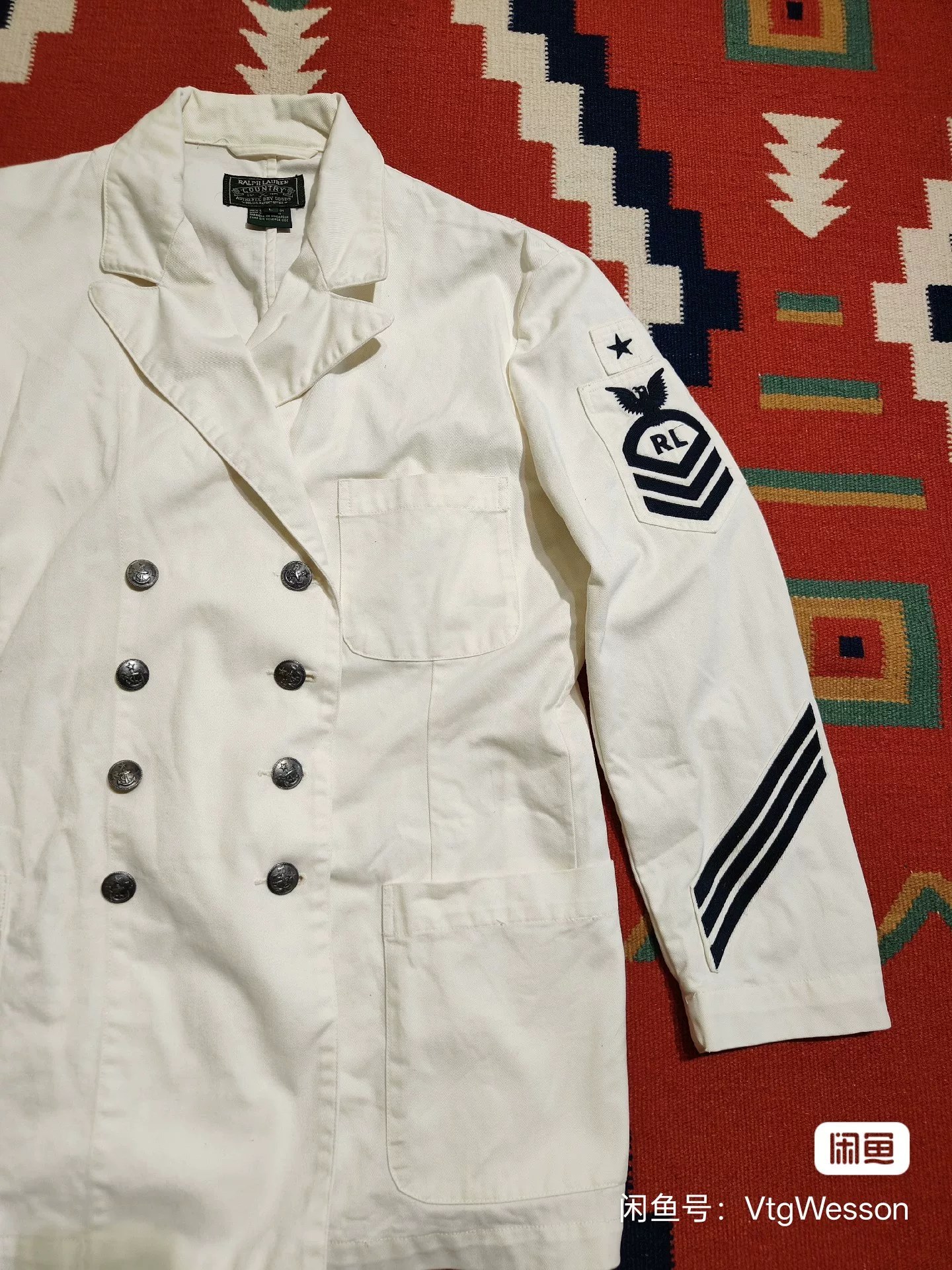 Polo Ralph Lauren 90s Military Double - Breasted Coat — front